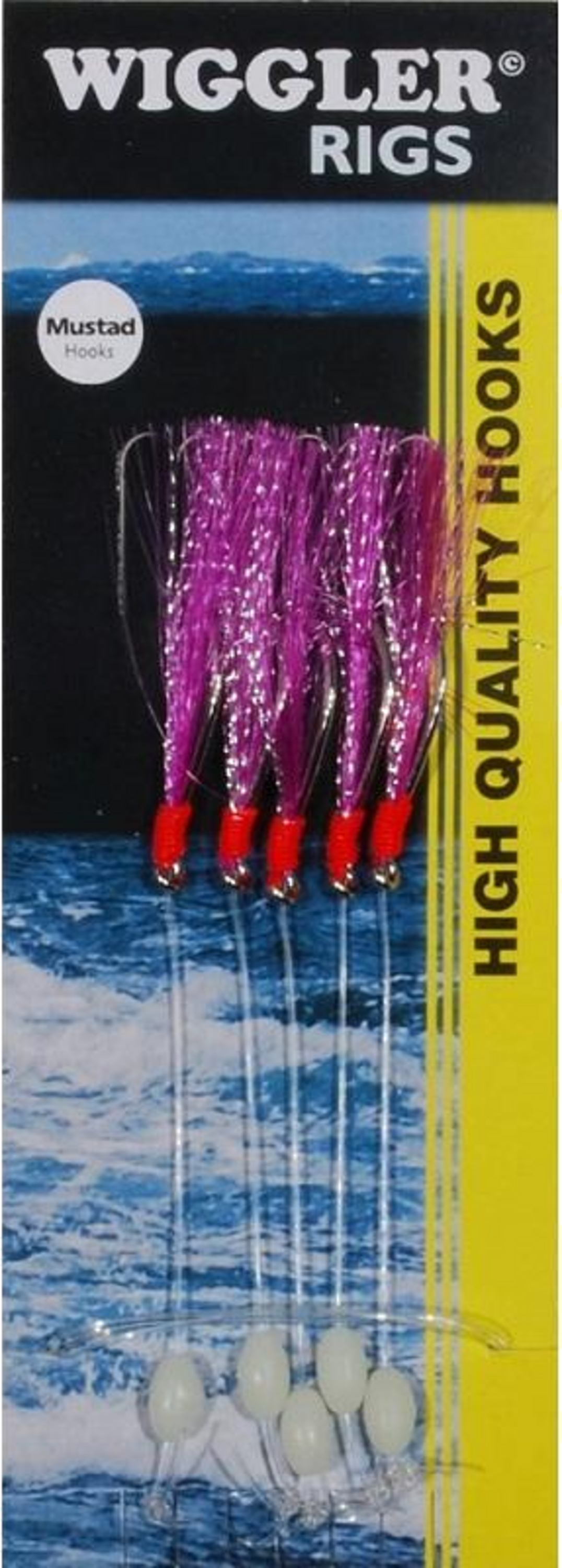 WIGGLER, Wiggler Flasher Rig Purple Red Hook Size 3/0