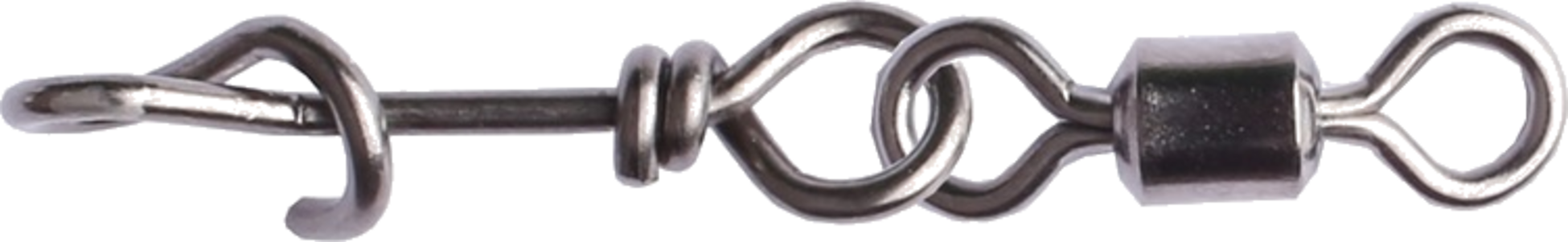 WIGGLER, Wiggler Quicksnap With Rolling Swivel Black Nickel Size 0