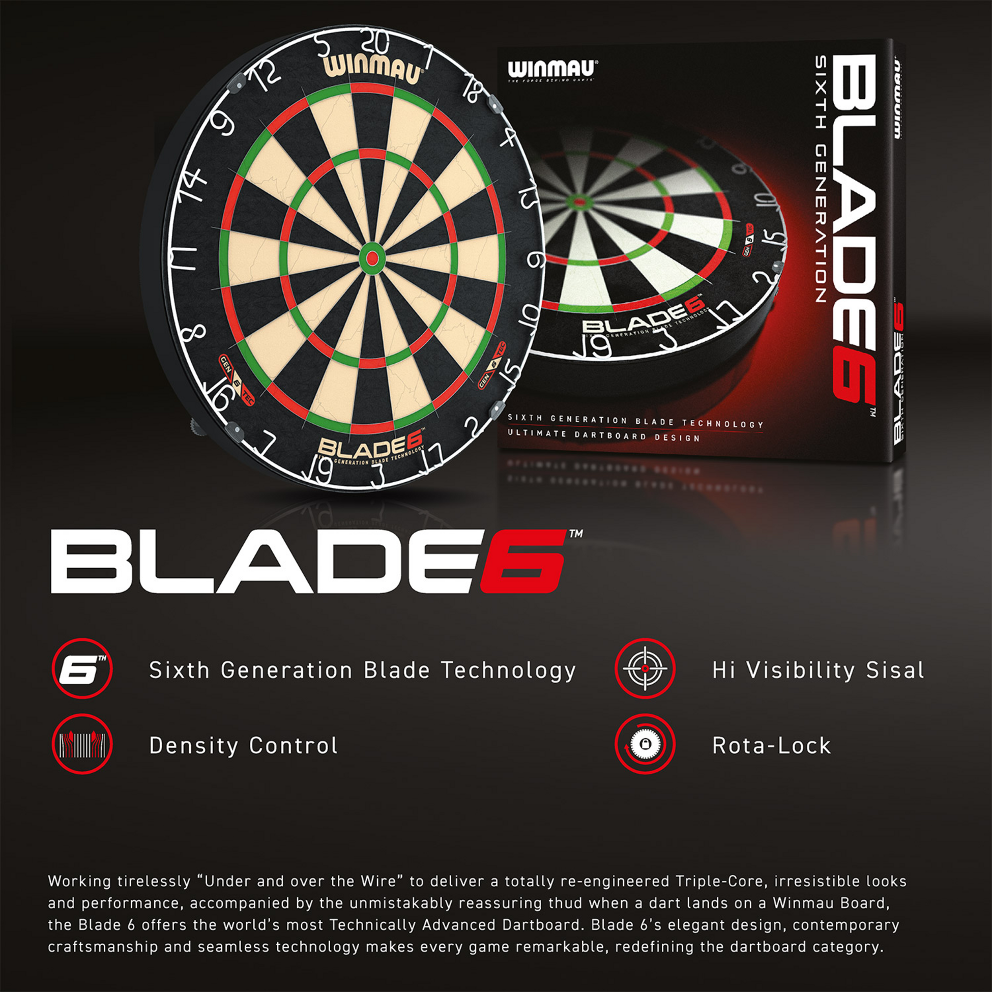 WINMAU, Winmau Blade 6 Dartboard