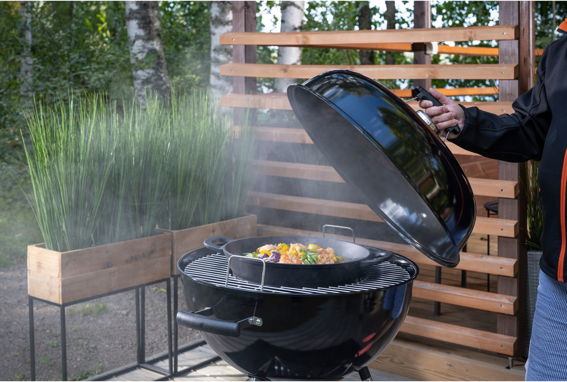 MUSTANG, Wokpanna I Gjutj&auml;rn Multigrill 30 Cm