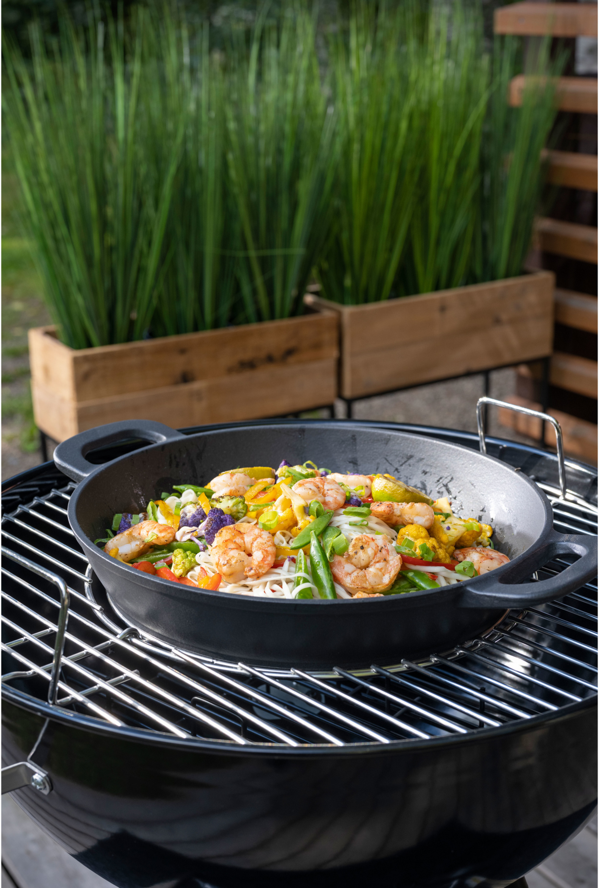 MUSTANG, Wokpanna I Gjutj&auml;rn Multigrill 30 Cm