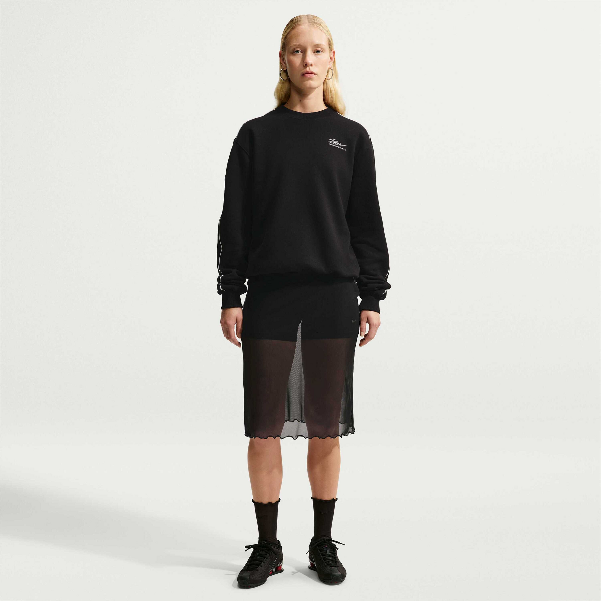 NIKE, Women's Athletic Department" Crew" Studio Fleece Medium Weight 'graphic Pack'
