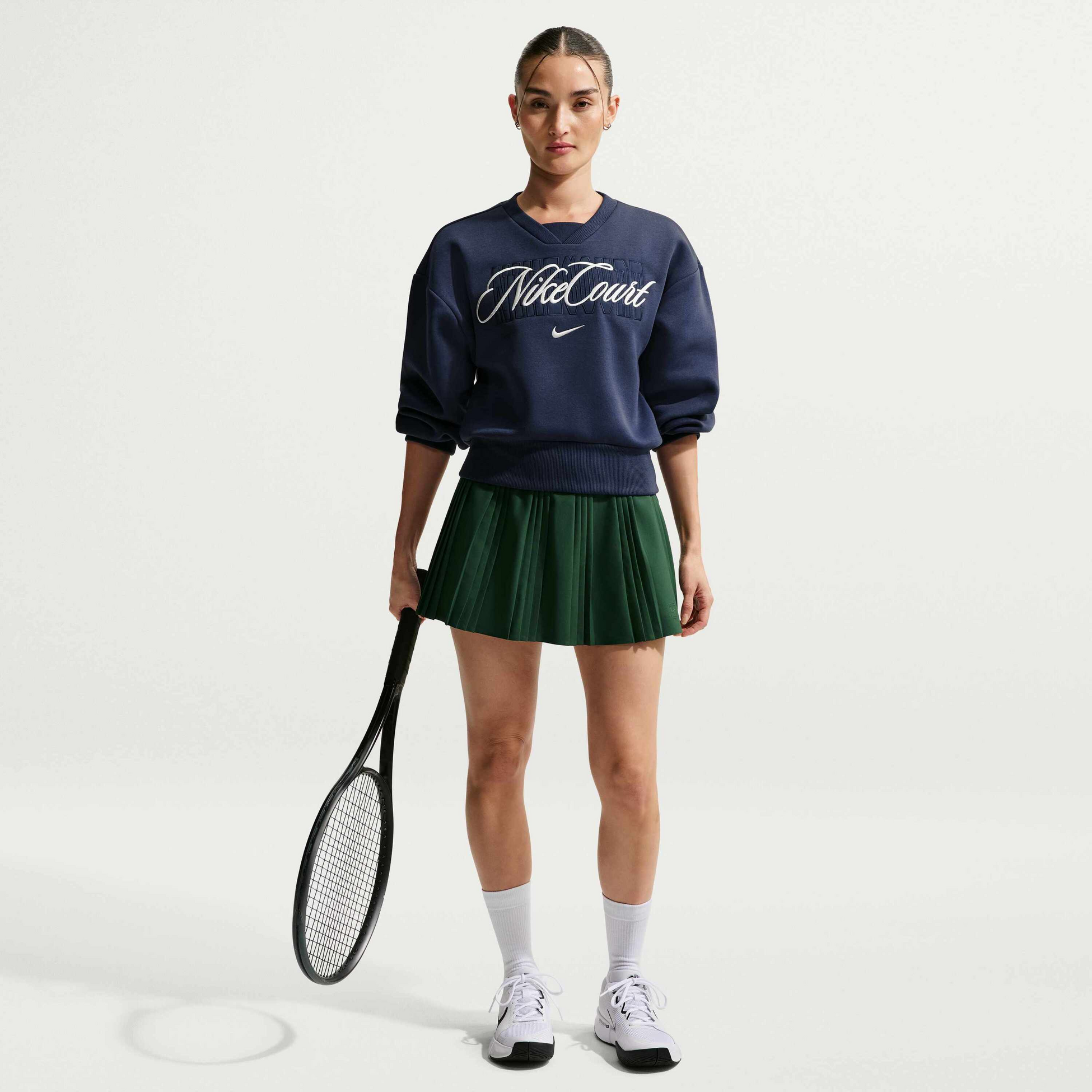 NIKE, Women's Crew-neck Tennis Top Nikecourt Collection