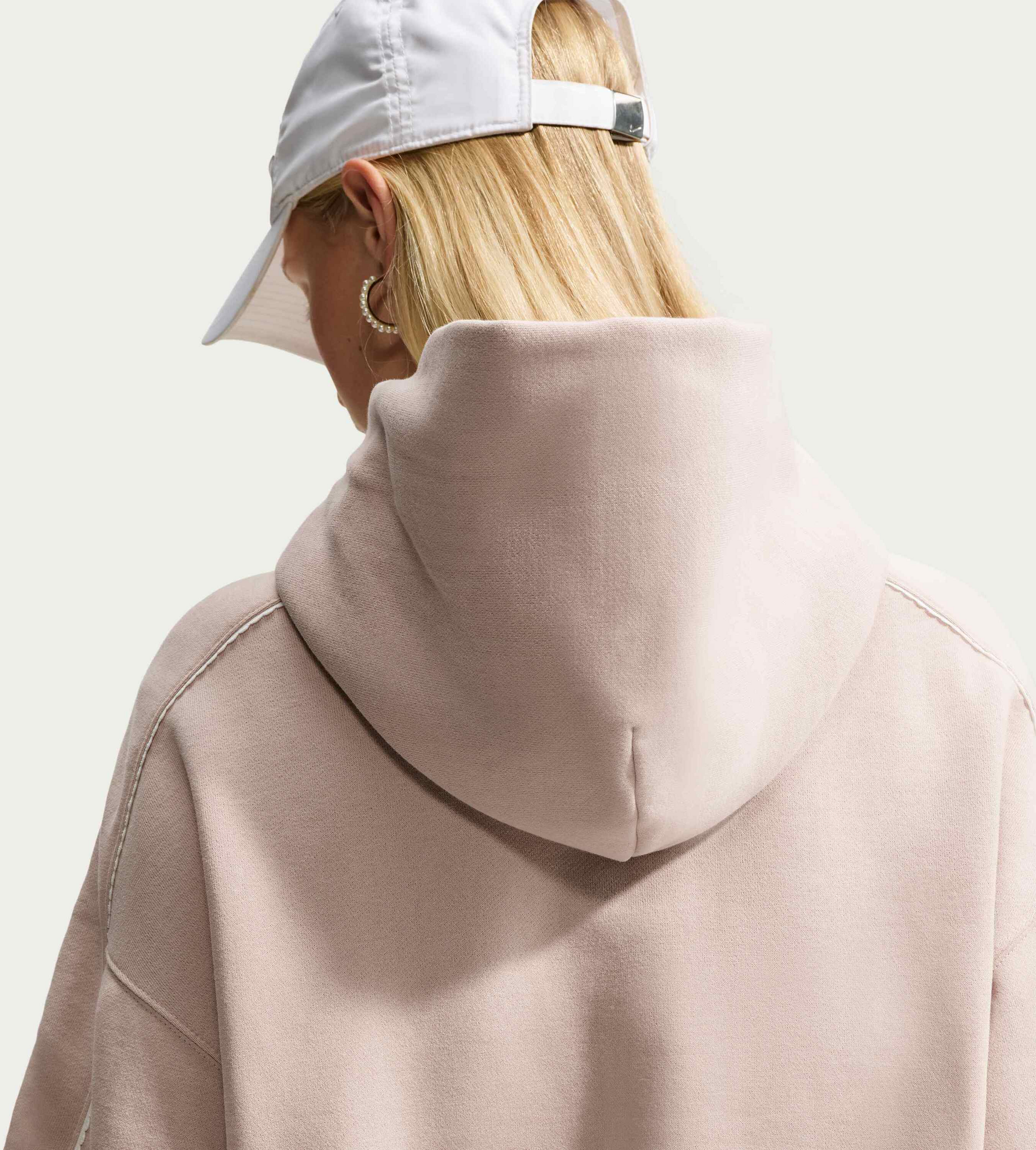 NIKE, Women's Cropped Pullover Hoodie Studio Fleece Medium Weight 'graphic Pack'