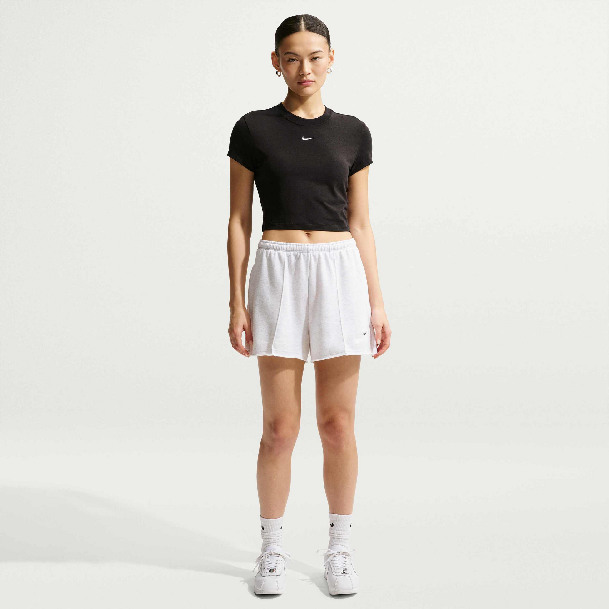 NIKE, Women's Cropped T-shirt Sportswear Chill Knit