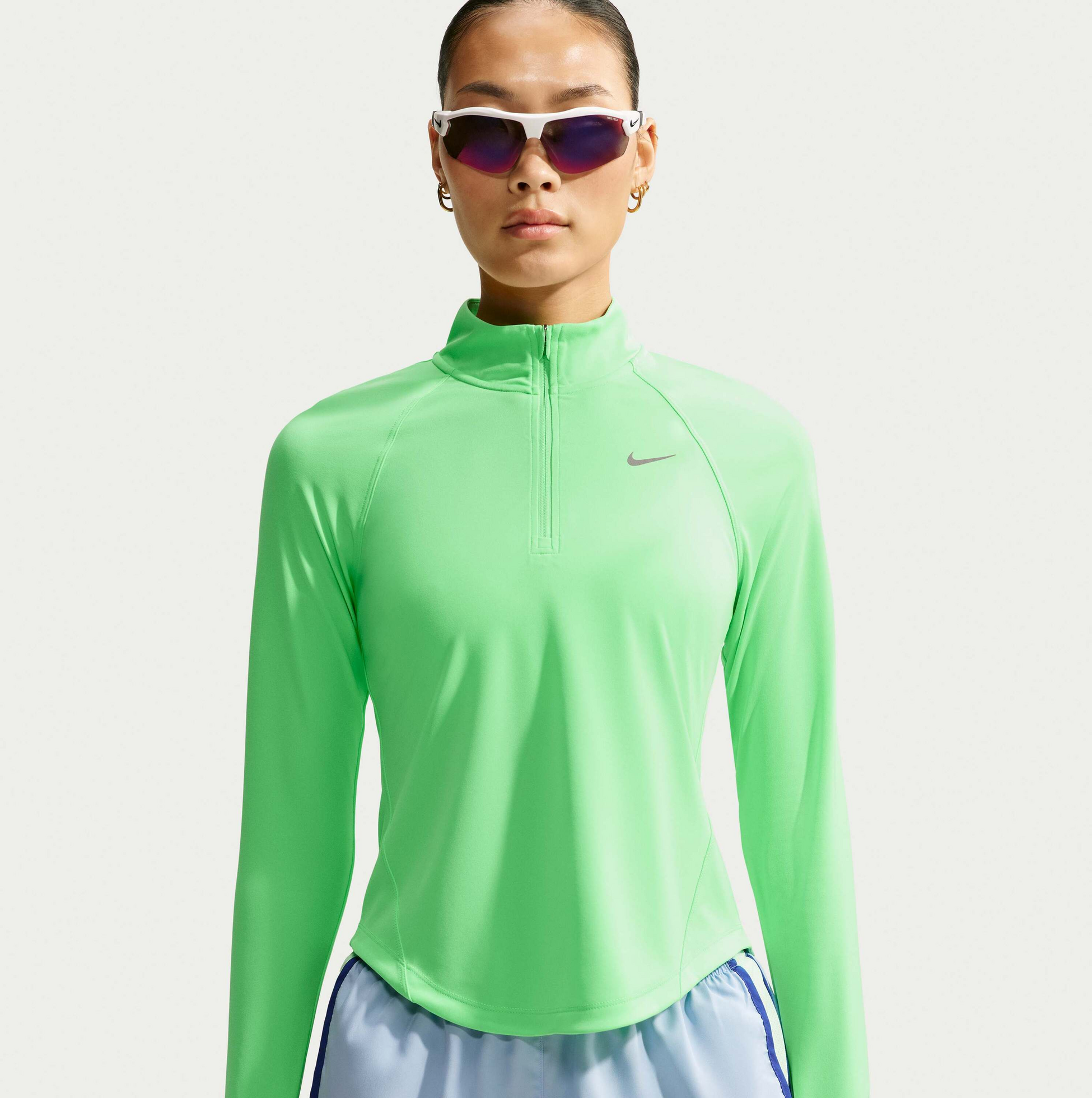 NIKE, Women's Dri-fit 1/4-zip Running Top Tempo Swoosh Run