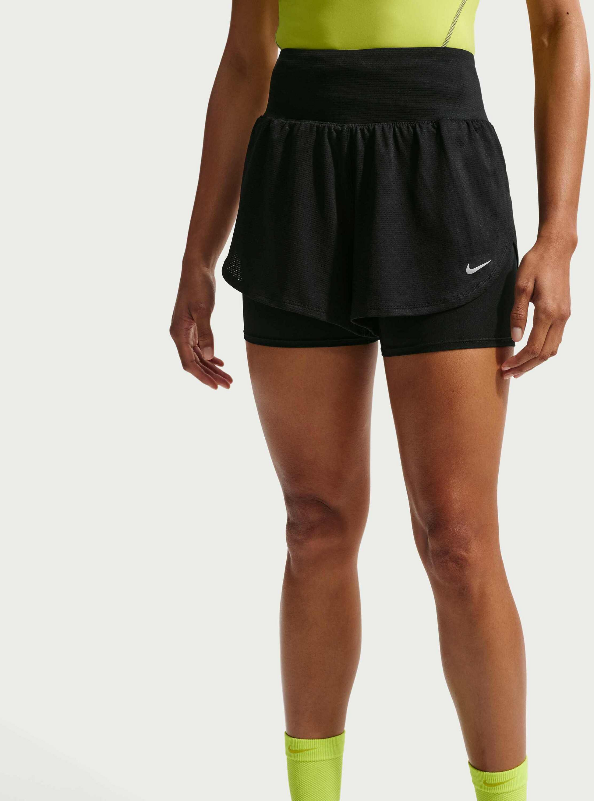 NIKE, Women's Dri-fit 2-in-1 Mesh Running Shorts Flow