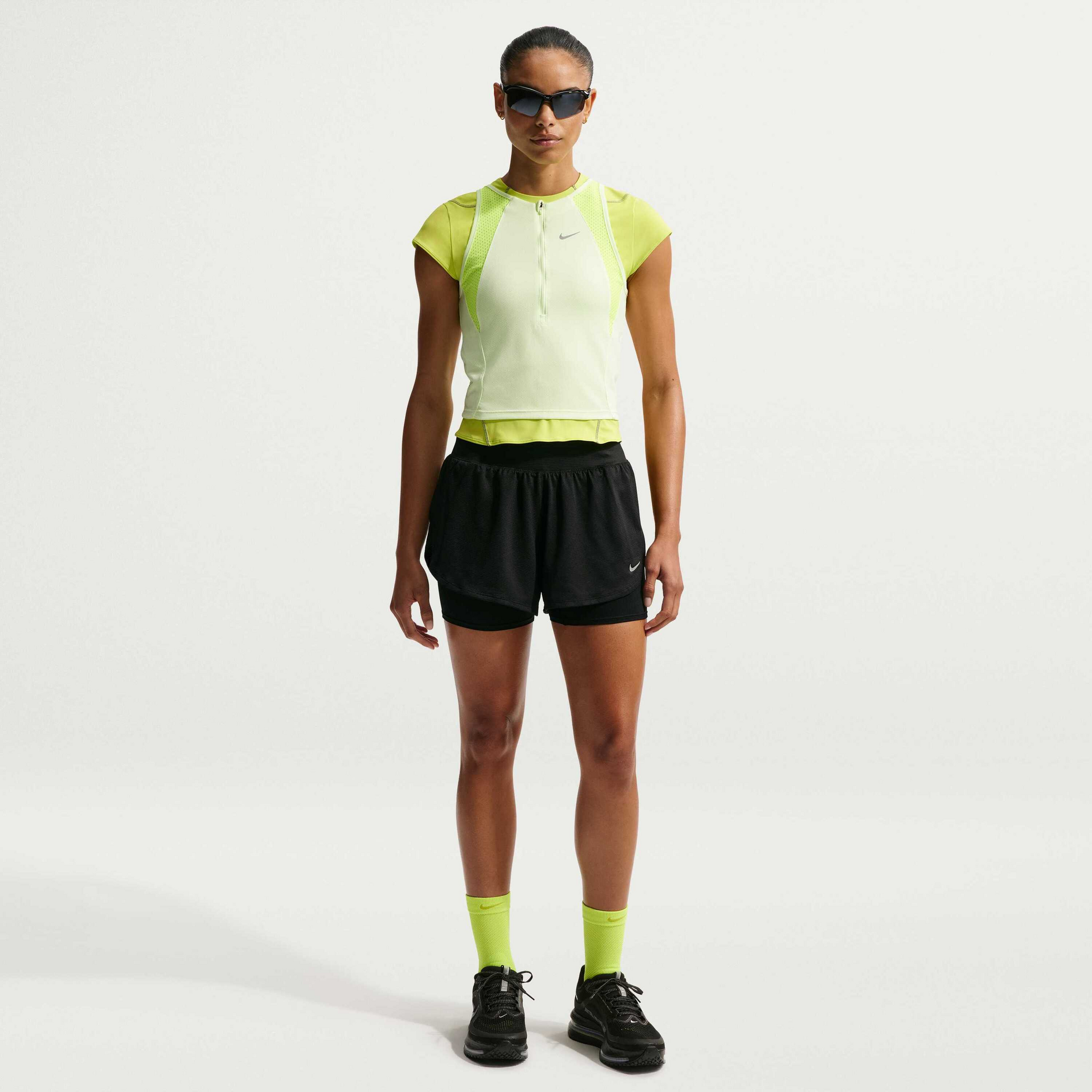 NIKE, Women's Dri-fit 2-in-1 Mesh Running Shorts Flow