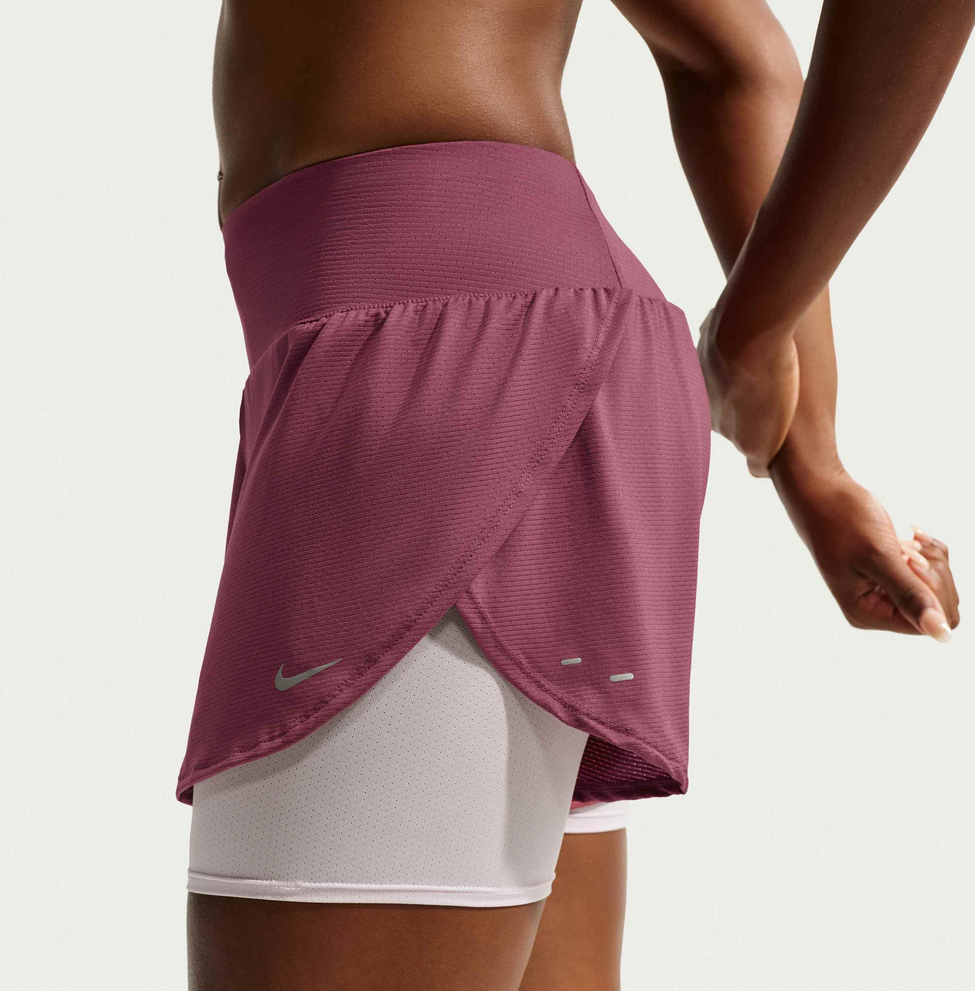 NIKE, Women's Dri-fit 2-in-1 Mesh Running Shorts Flow