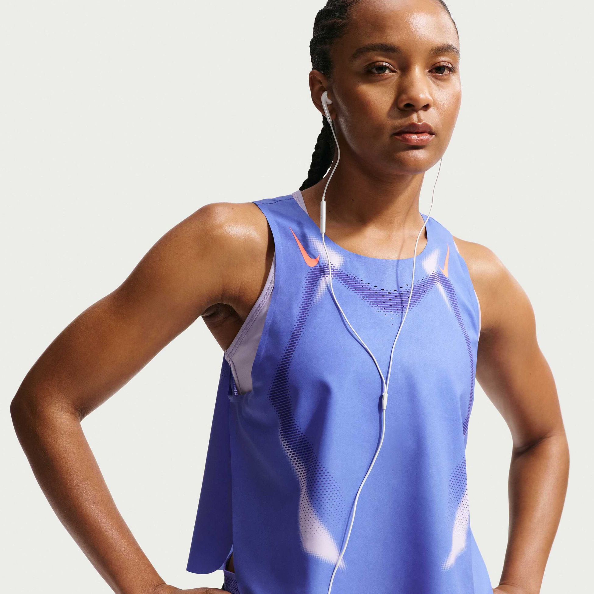 NIKE, Women's Dri-fit Adv Cropped Running Tank Top Aeroswift
