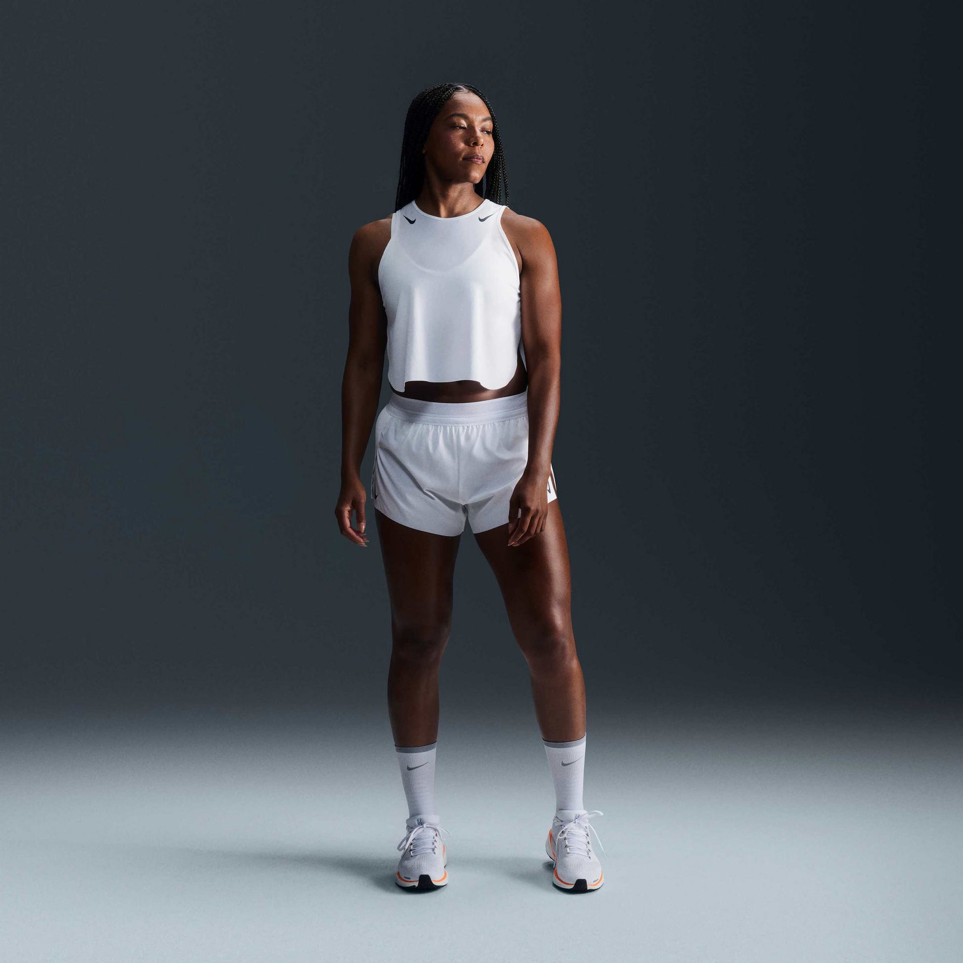 NIKE, Women's Dri-fit Adv Cropped Running Tank Top Aeroswift