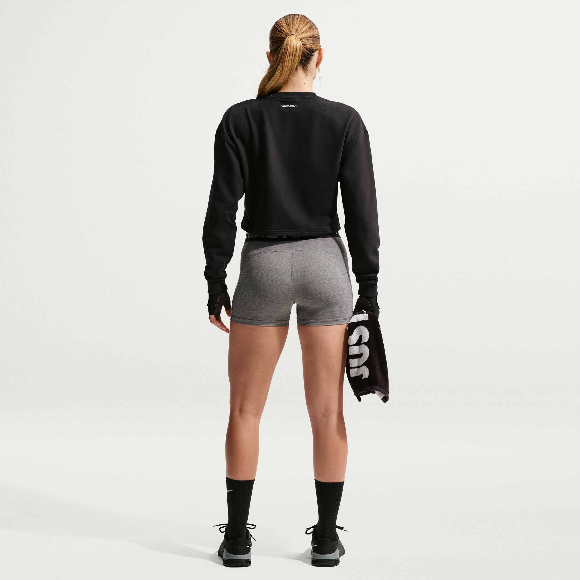 NIKE, Women's Dri-fit Crew-neck French Terry Top Pro