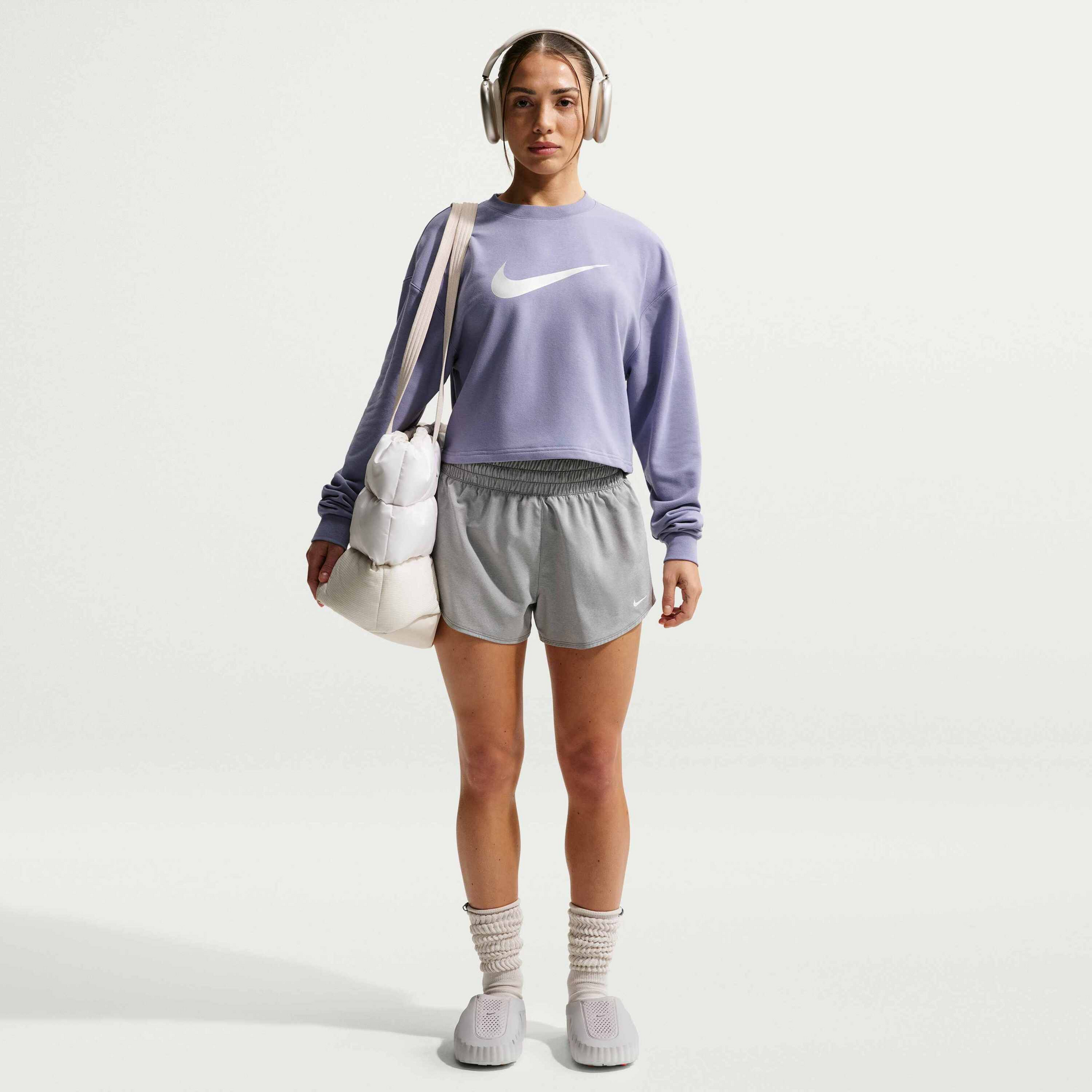 NIKE, Women's Dri-fit Crew-neck French Terry Top Pro