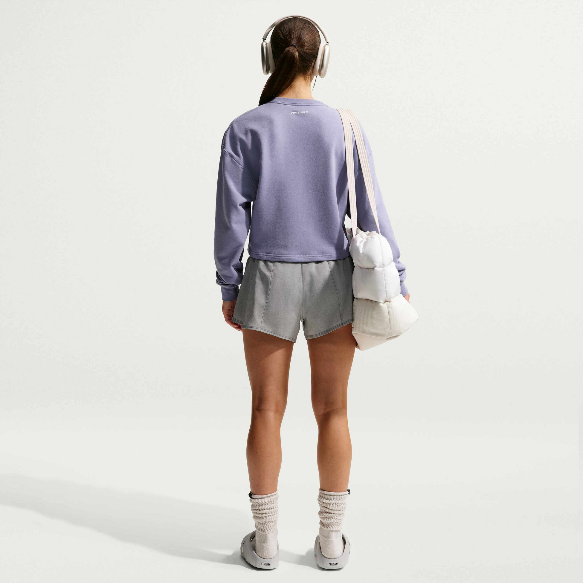 NIKE, Women's Dri-fit Crew-neck French Terry Top Pro