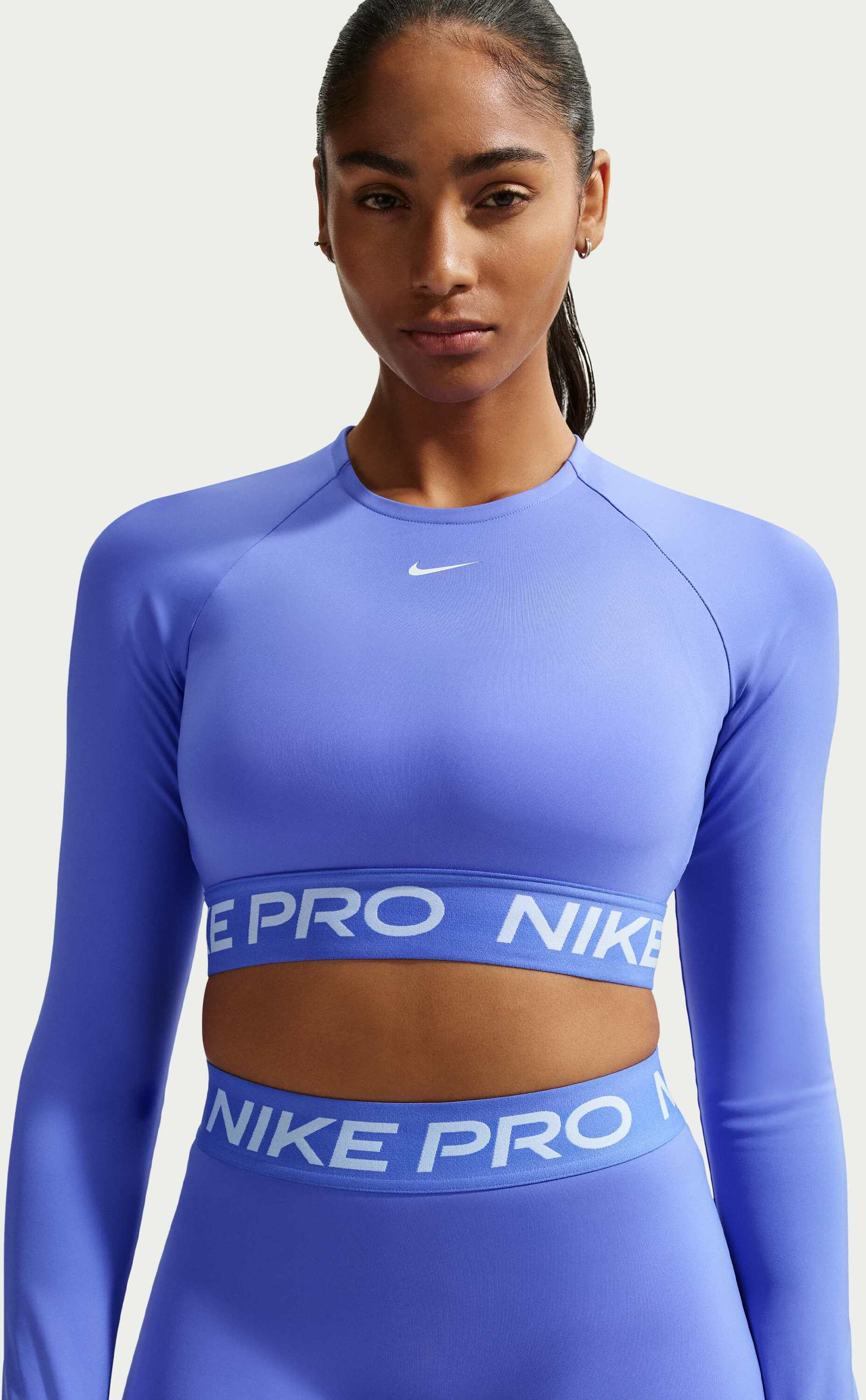 NIKE, Women's Dri-fit Cropped Long-sleeve Top Pro