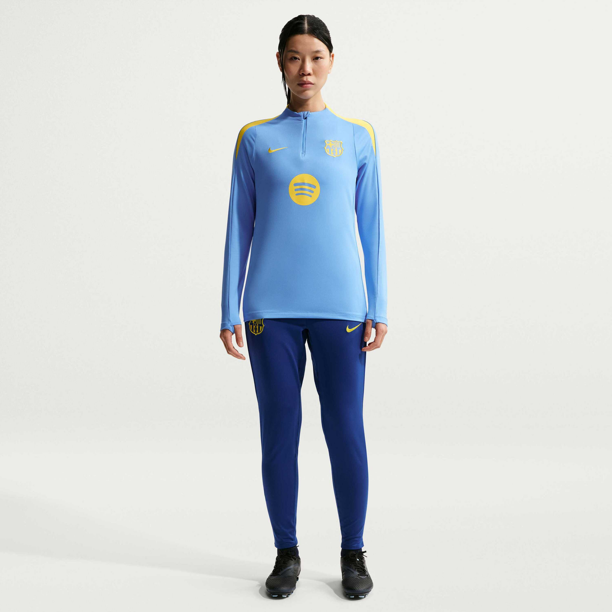 NIKE, Women's Dri-fit Football Knit Drill Top F.c. Barcelona Strike Fourth
