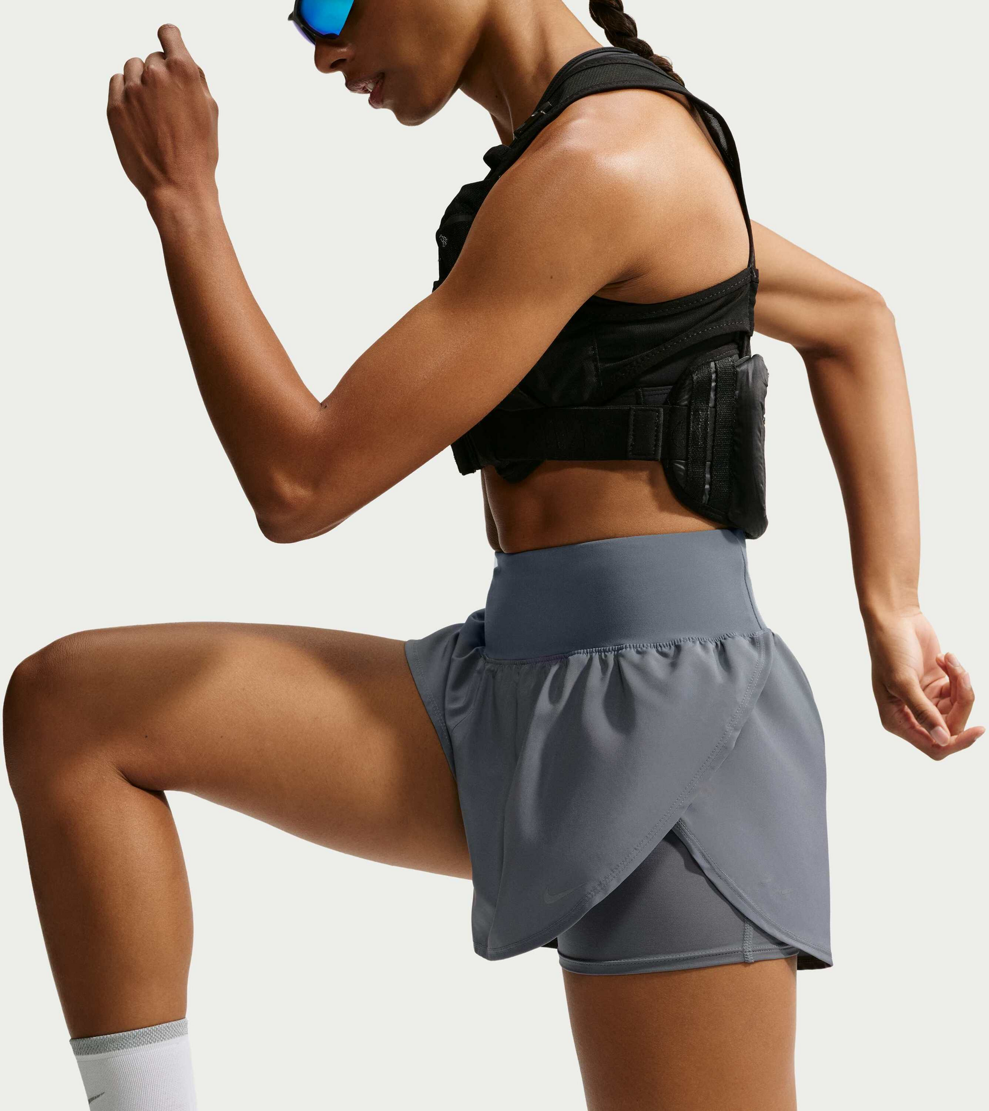 NIKE, Women's Dri-fit High-waisted 2-in-1 Running Shorts Flow