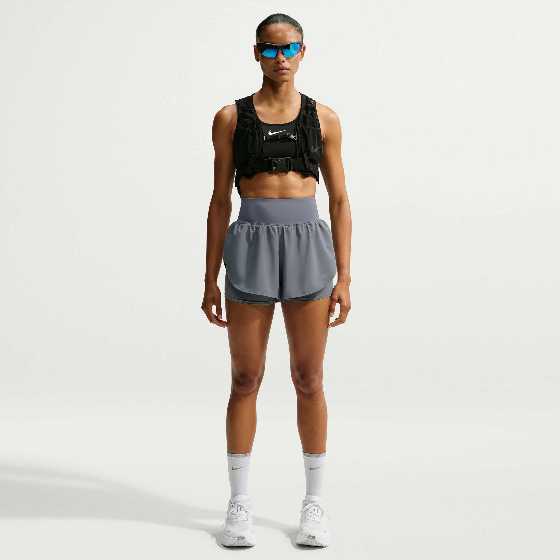 NIKE, Women's Dri-fit High-waisted 2-in-1 Running Shorts Flow