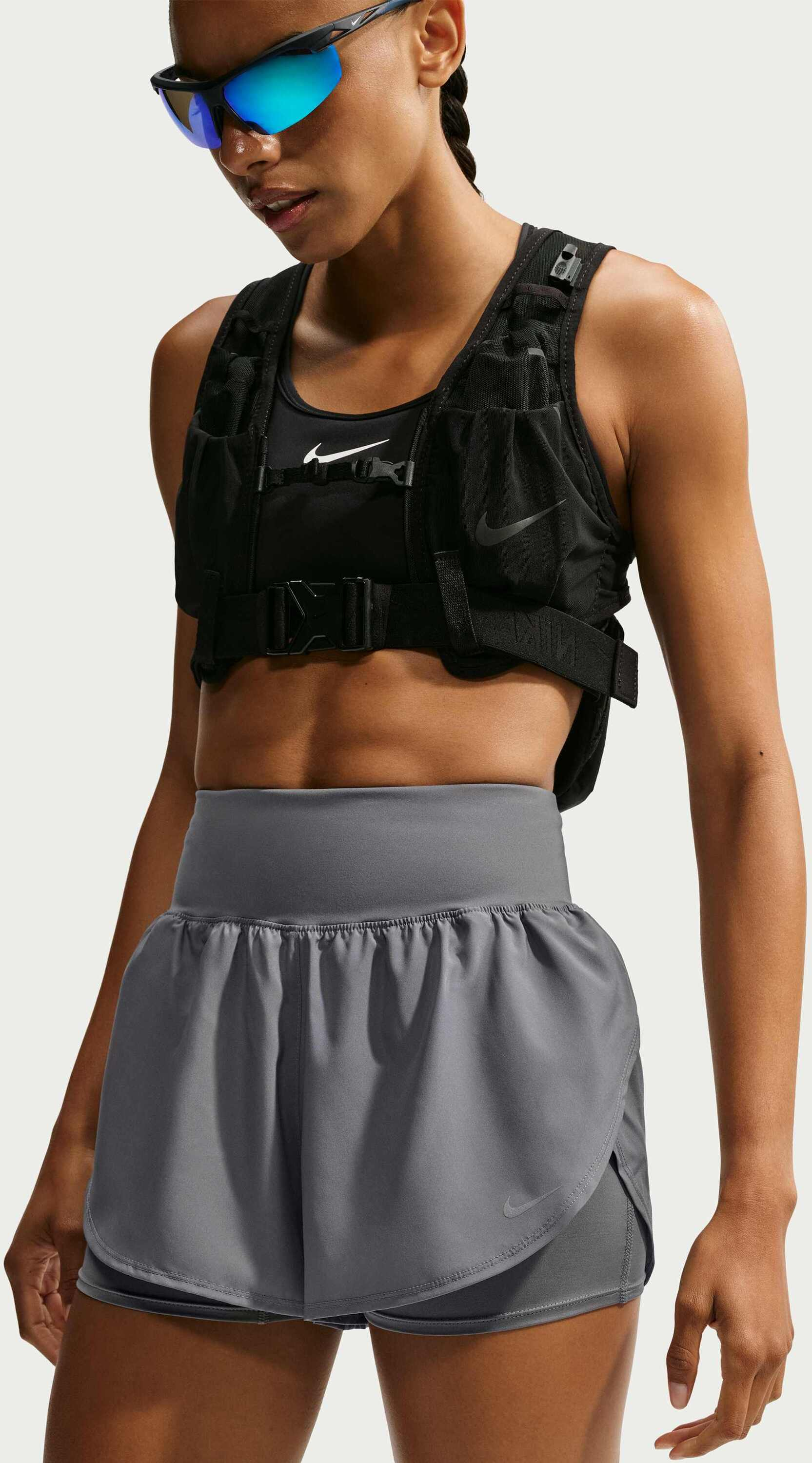 NIKE, Women's Dri-fit High-waisted 2-in-1 Running Shorts Flow