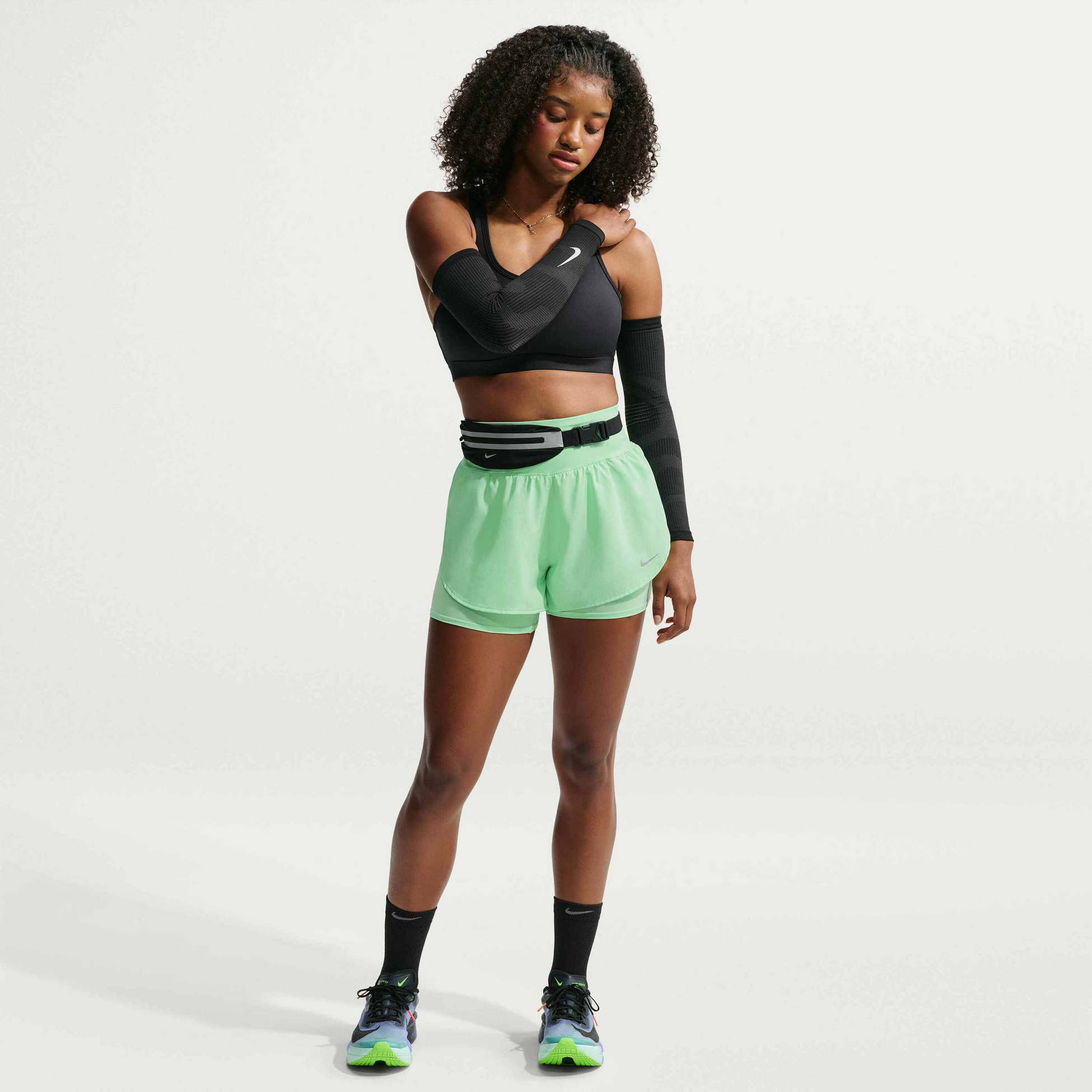 NIKE, Women's Dri-fit High-waisted 2-in-1 Running Shorts Flow