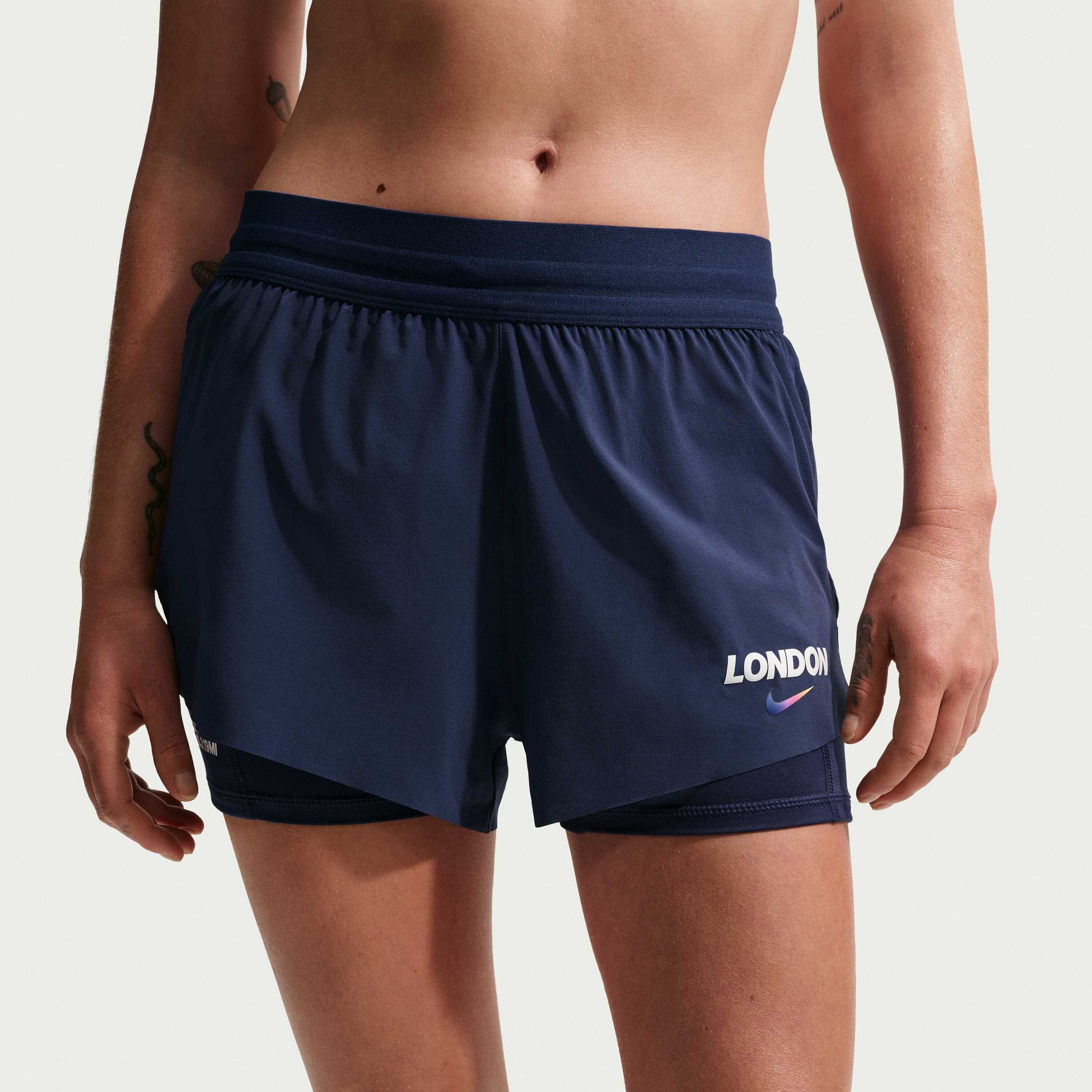 NIKE, Women's Dri-fit Mid-rise 2-in-1 Running Shorts Swift