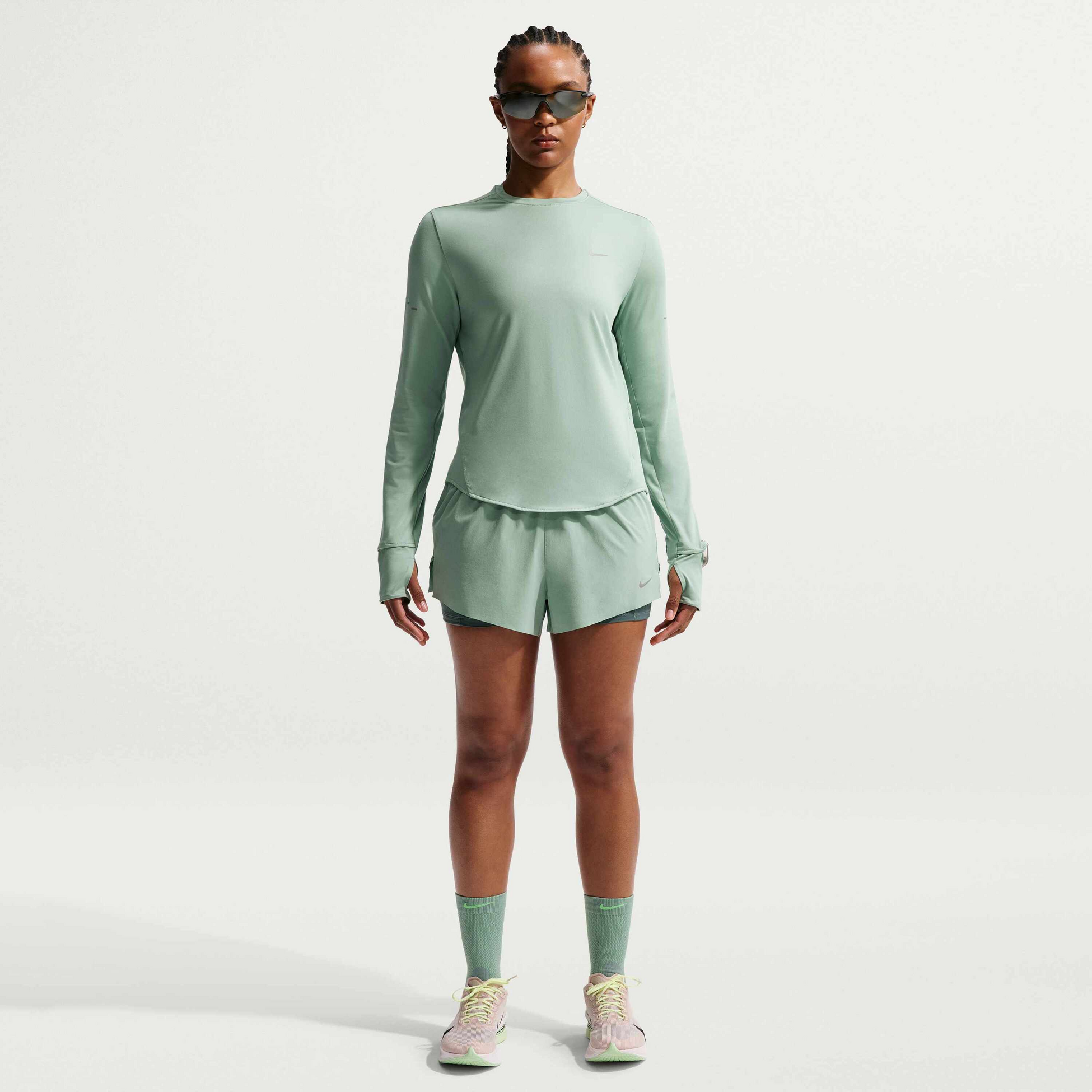 NIKE, Women's Dri-fit Mid-rise 2-in-1 Running Shorts Swift