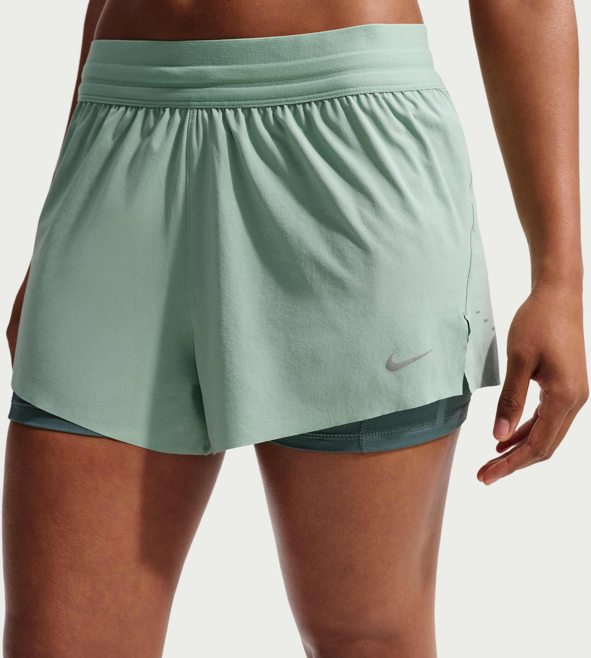 NIKE, Women's Dri-fit Mid-rise 2-in-1 Running Shorts Swift