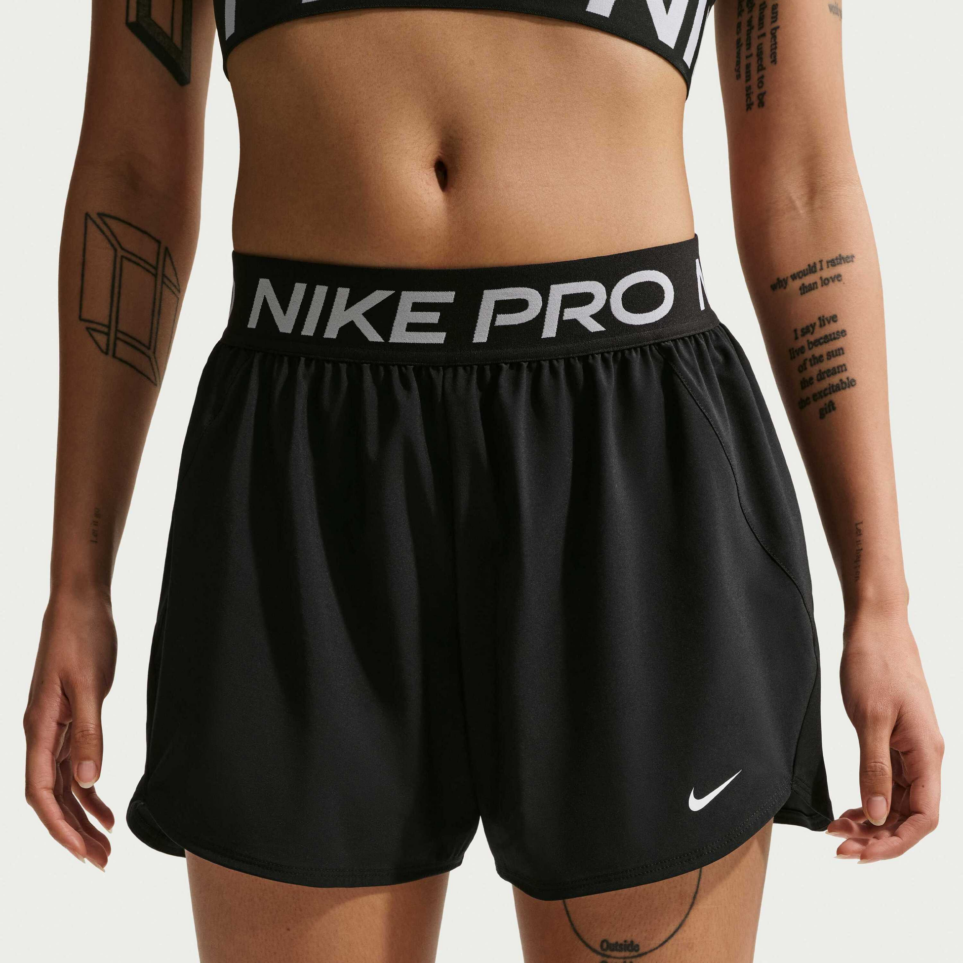 NIKE, Women's Dri-fit Mid-rise Brief-lined 7.5cm (approx.) Woven Shorts Pro