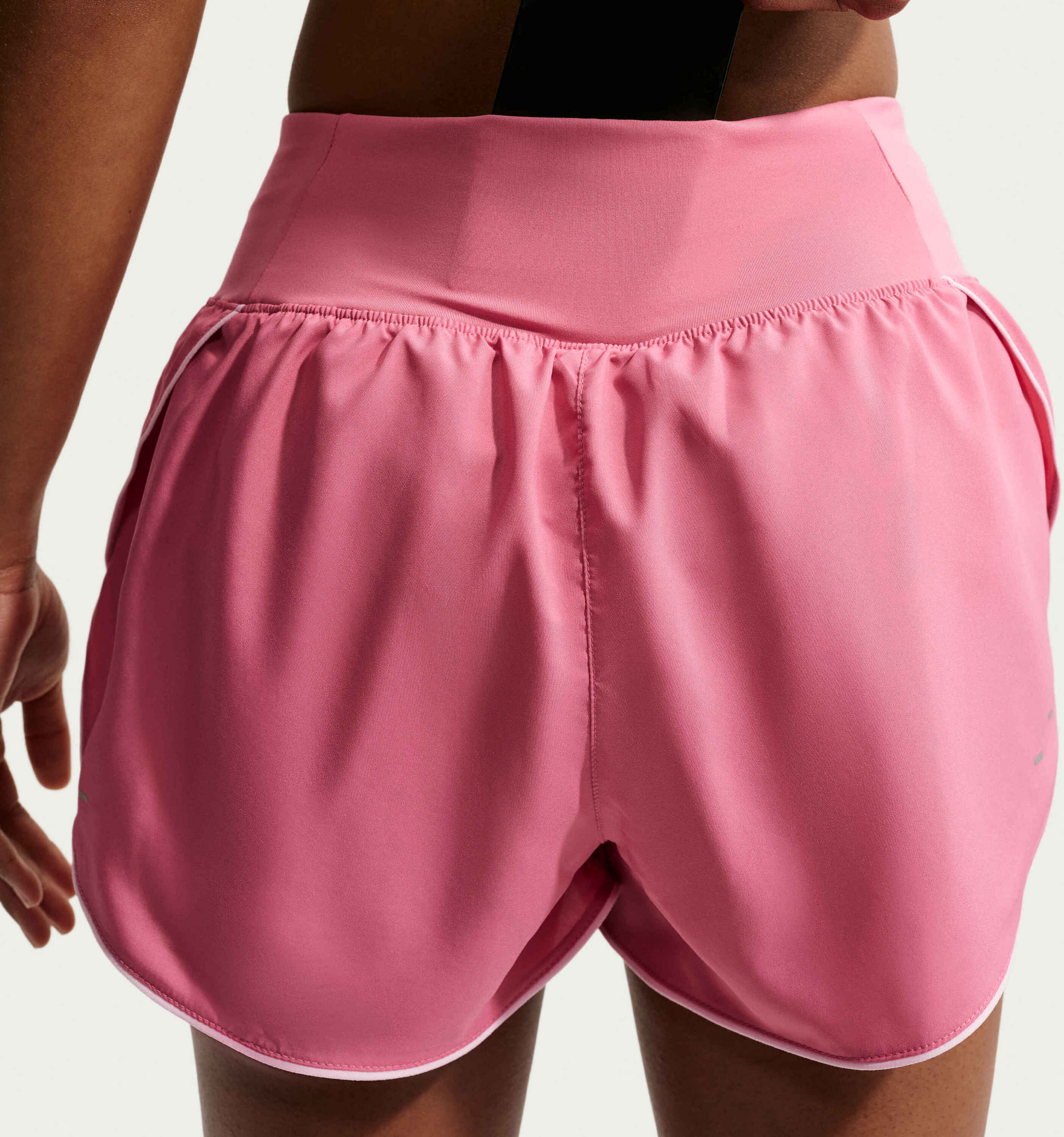NIKE, Women's Dri-fit Mid-rise Brief-lined Running Shorts Tempo Flow Swoosh