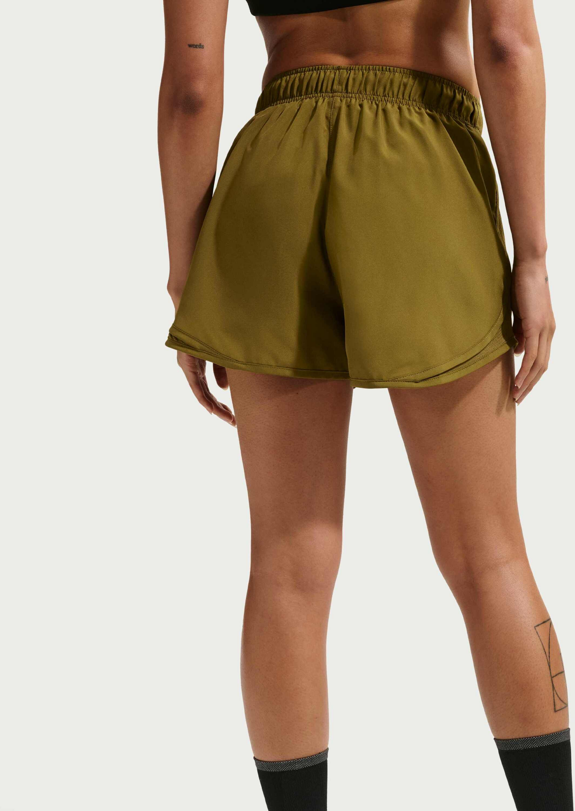 NIKE, Women's Dri-fit Mid-rise Brief-lined Running Shorts Tempo