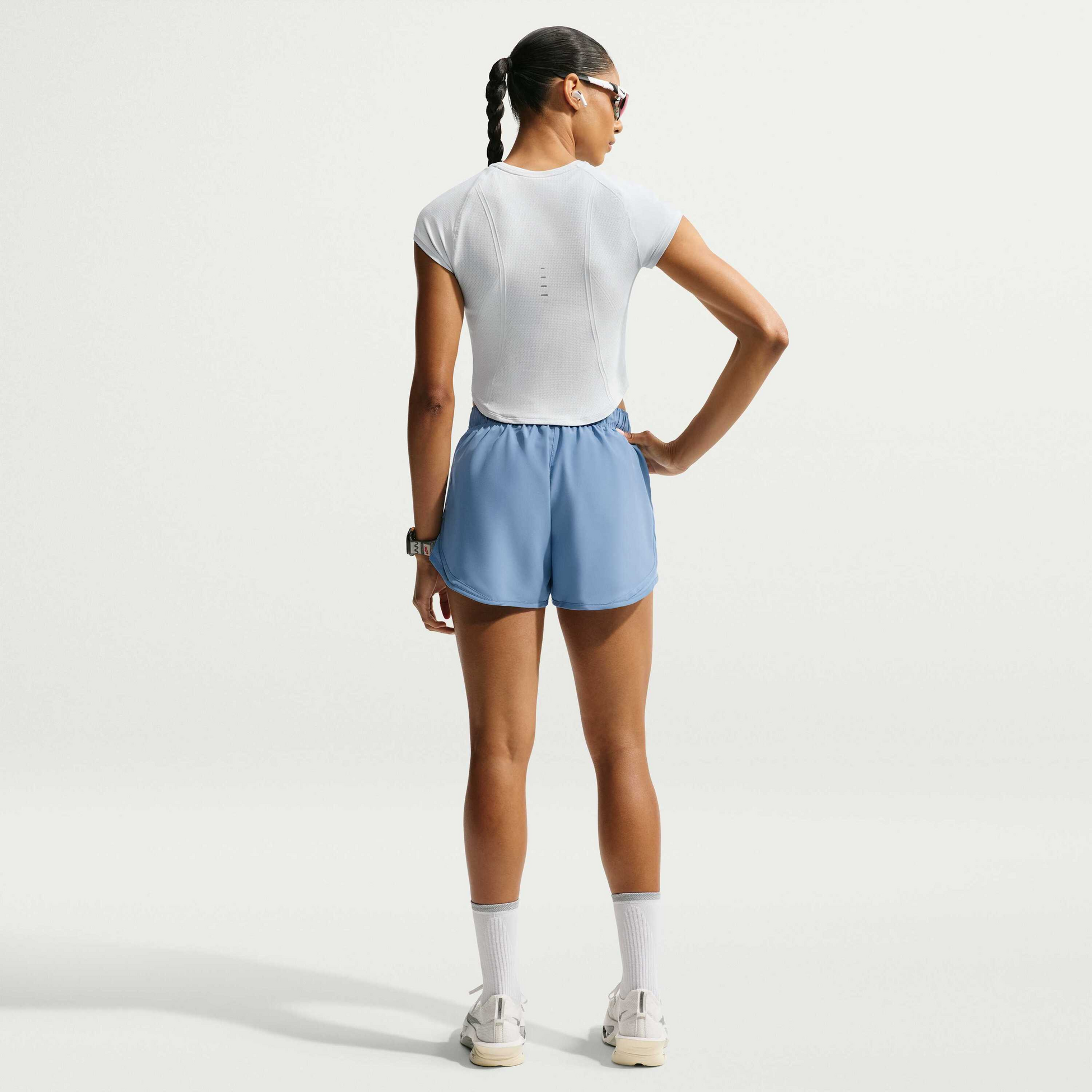 NIKE, Women's Dri-fit Mid-rise Brief-lined Running Shorts Tempo