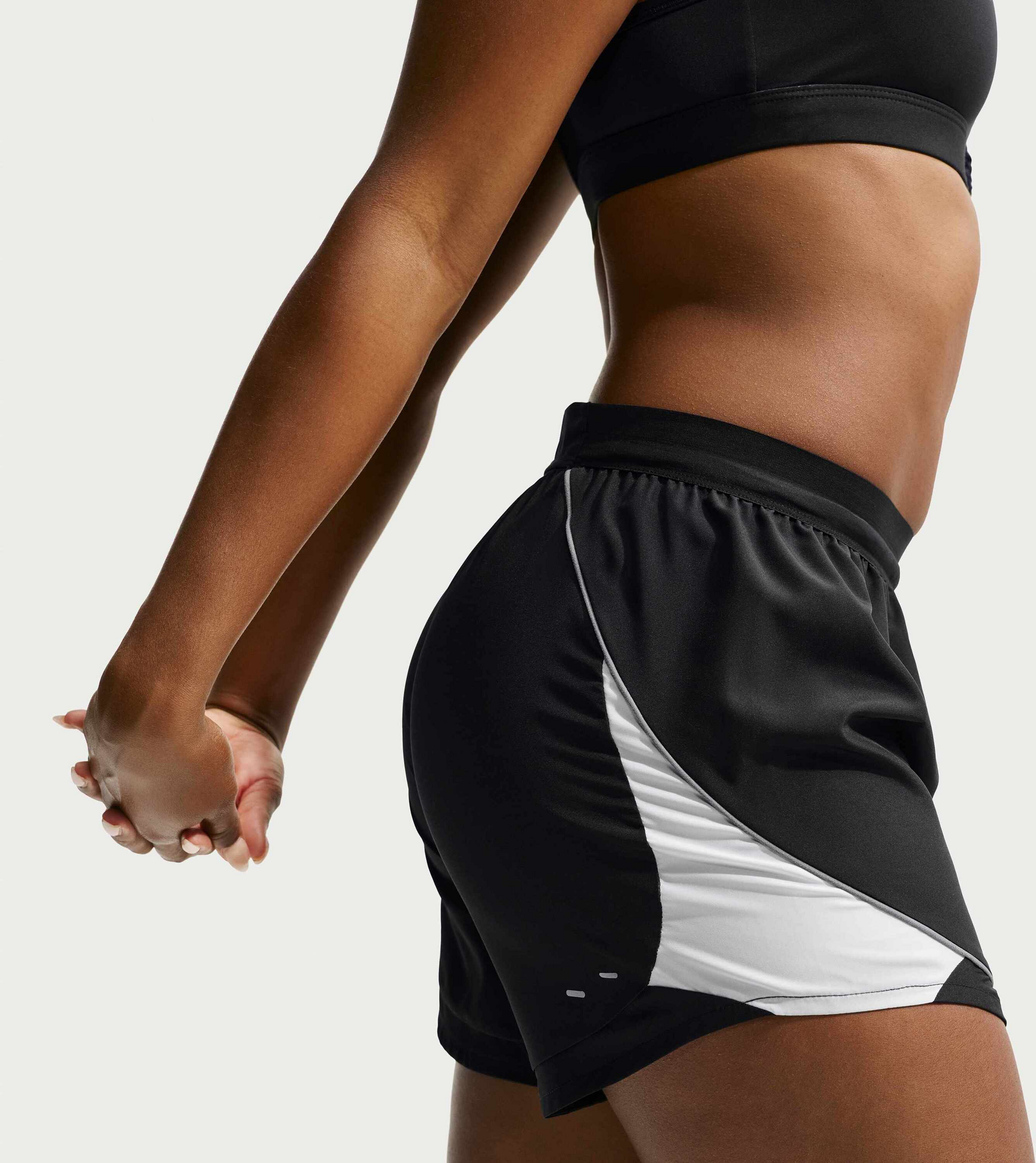 NIKE, Women's Dri-fit Mid-rise Unlined Running Shorts Swoosh