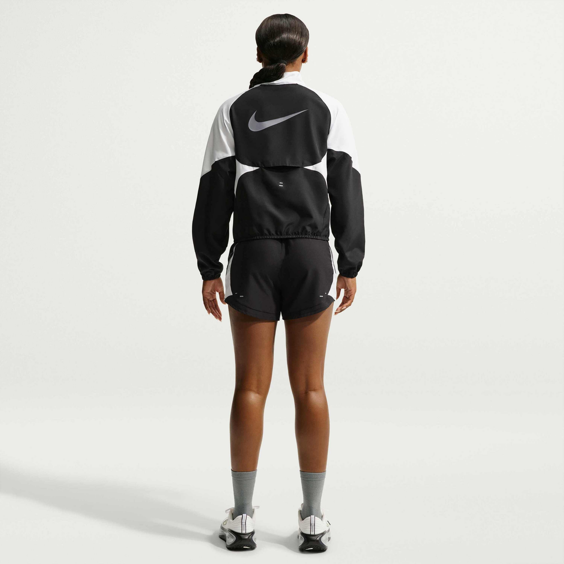 NIKE, Women's Dri-fit Mid-rise Unlined Running Shorts Swoosh
