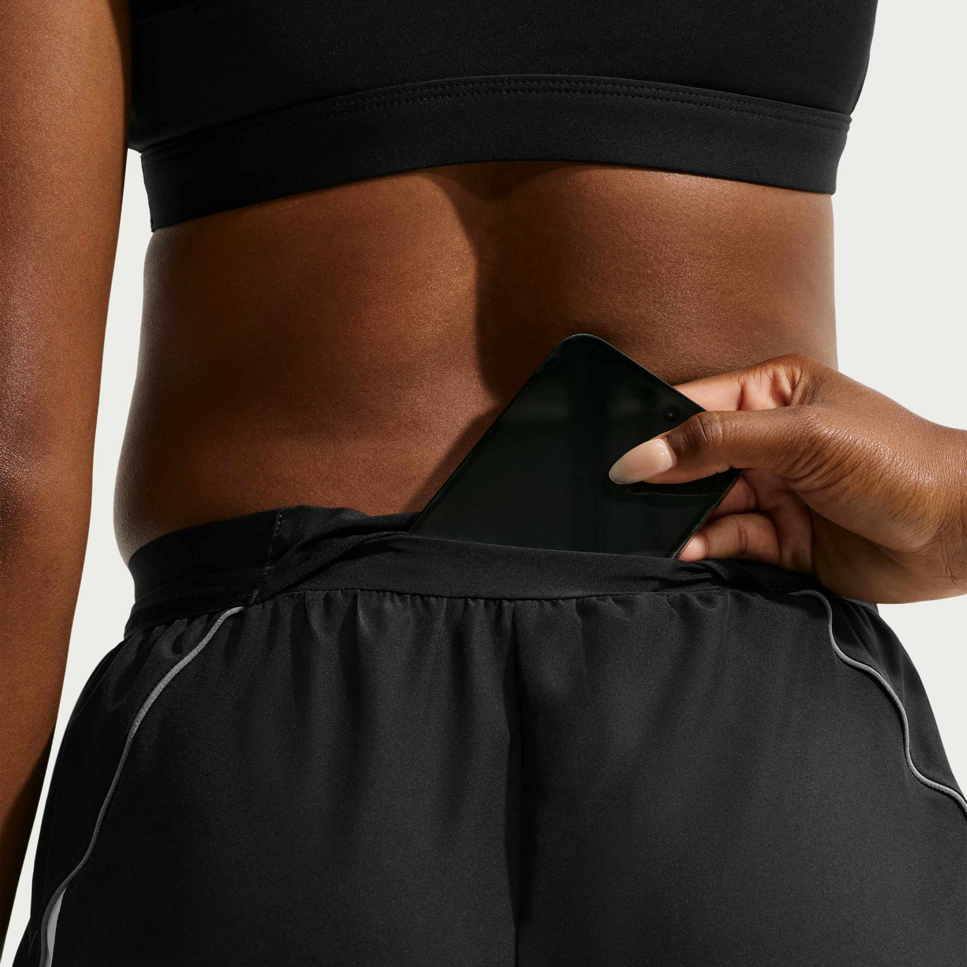 NIKE, Women's Dri-fit Mid-rise Unlined Running Shorts Swoosh