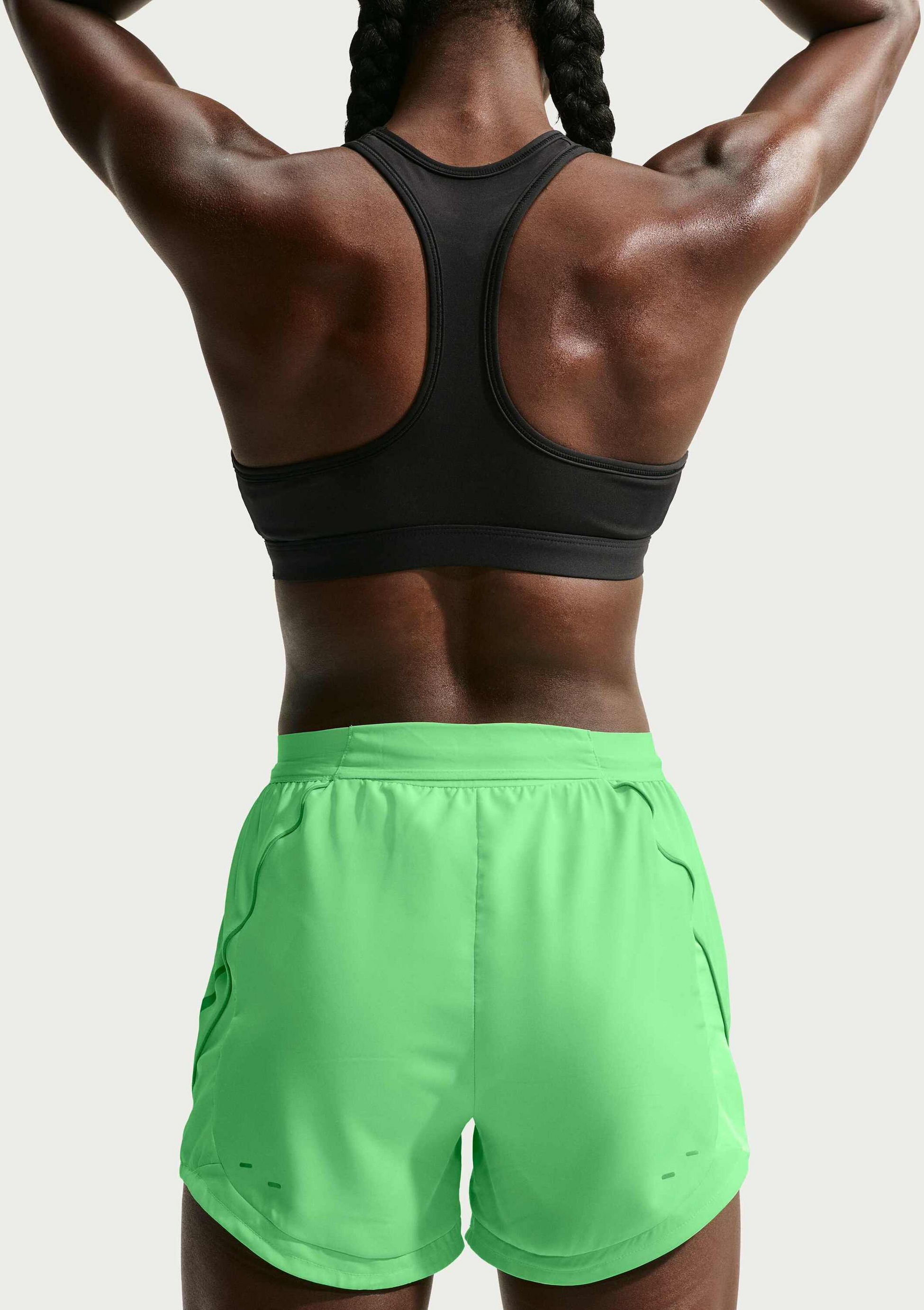 NIKE, Women's Dri-fit Mid-rise Unlined Running Shorts Swoosh