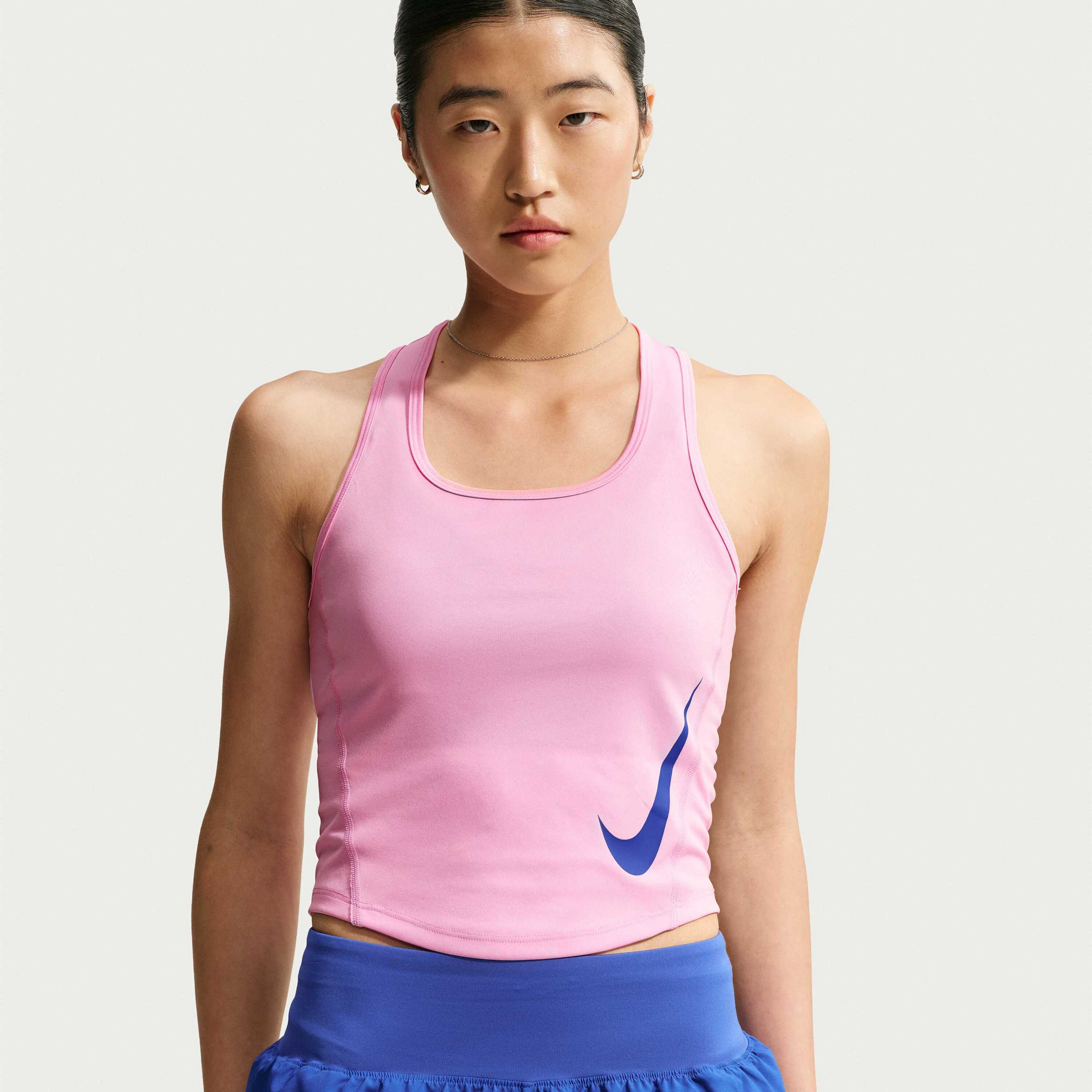 NIKE, Women's Dri-fit Running Tank Top Tempo Swoosh