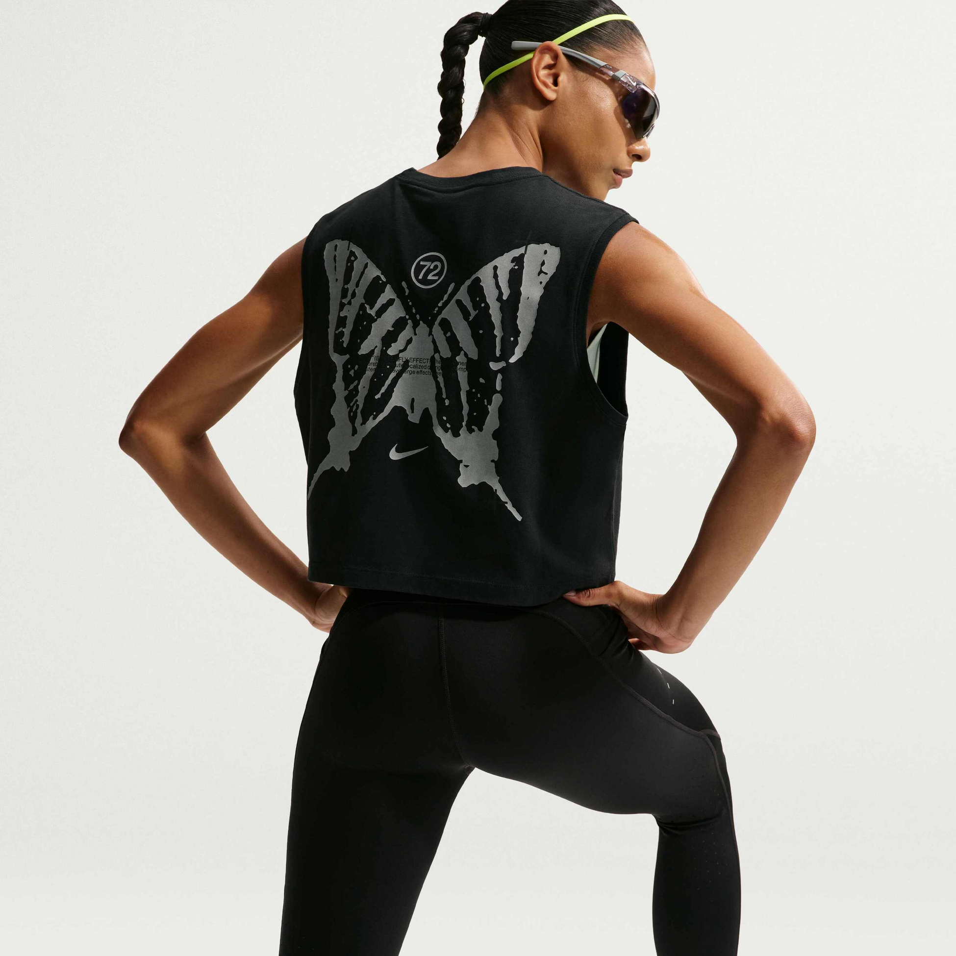 NIKE, Women's Dri-fit Sleeveless Running T-shirt Swift Butterfly
