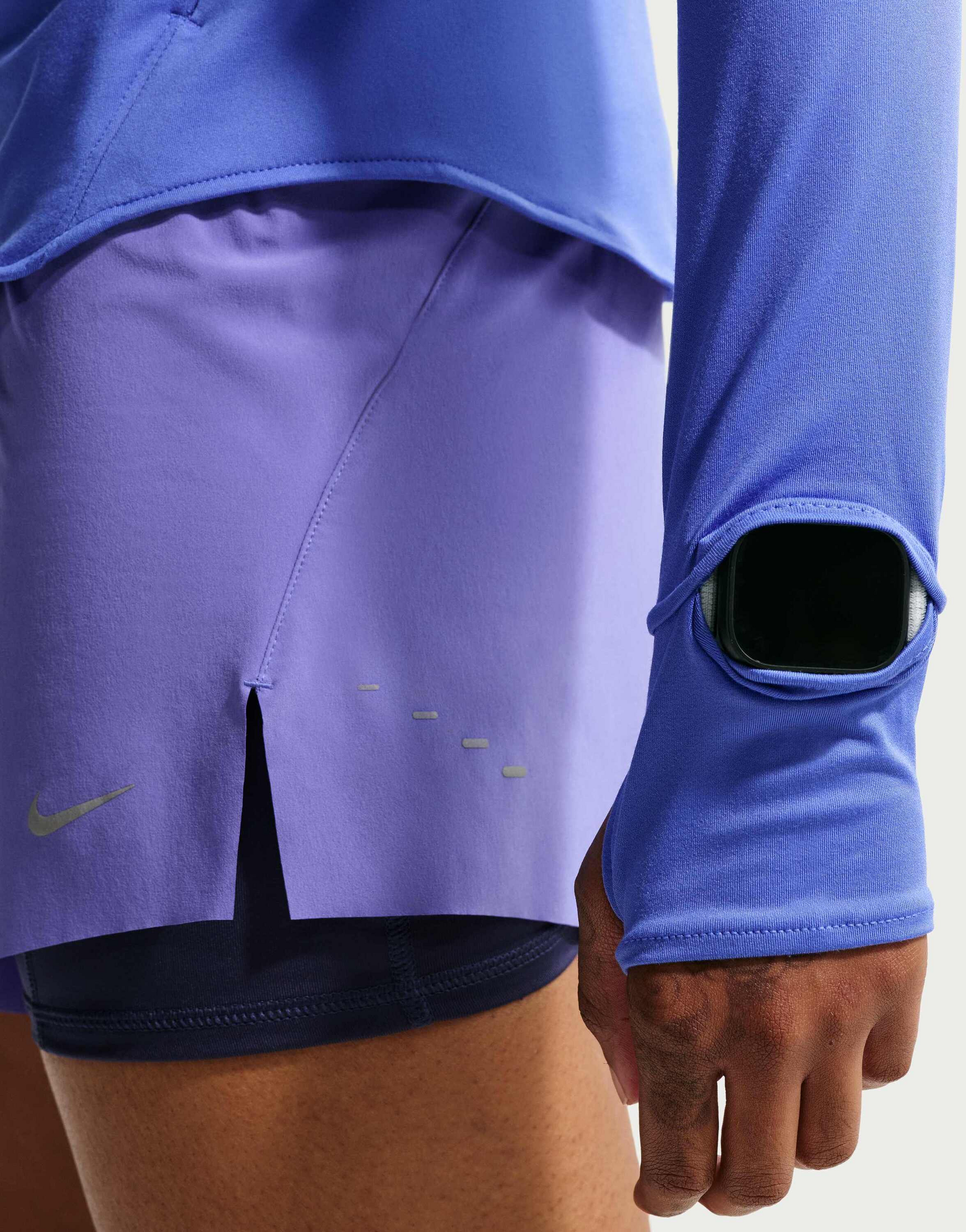 NIKE, Women's Dri-fit Uv Long-sleeve Crew-neck Running Top Swift