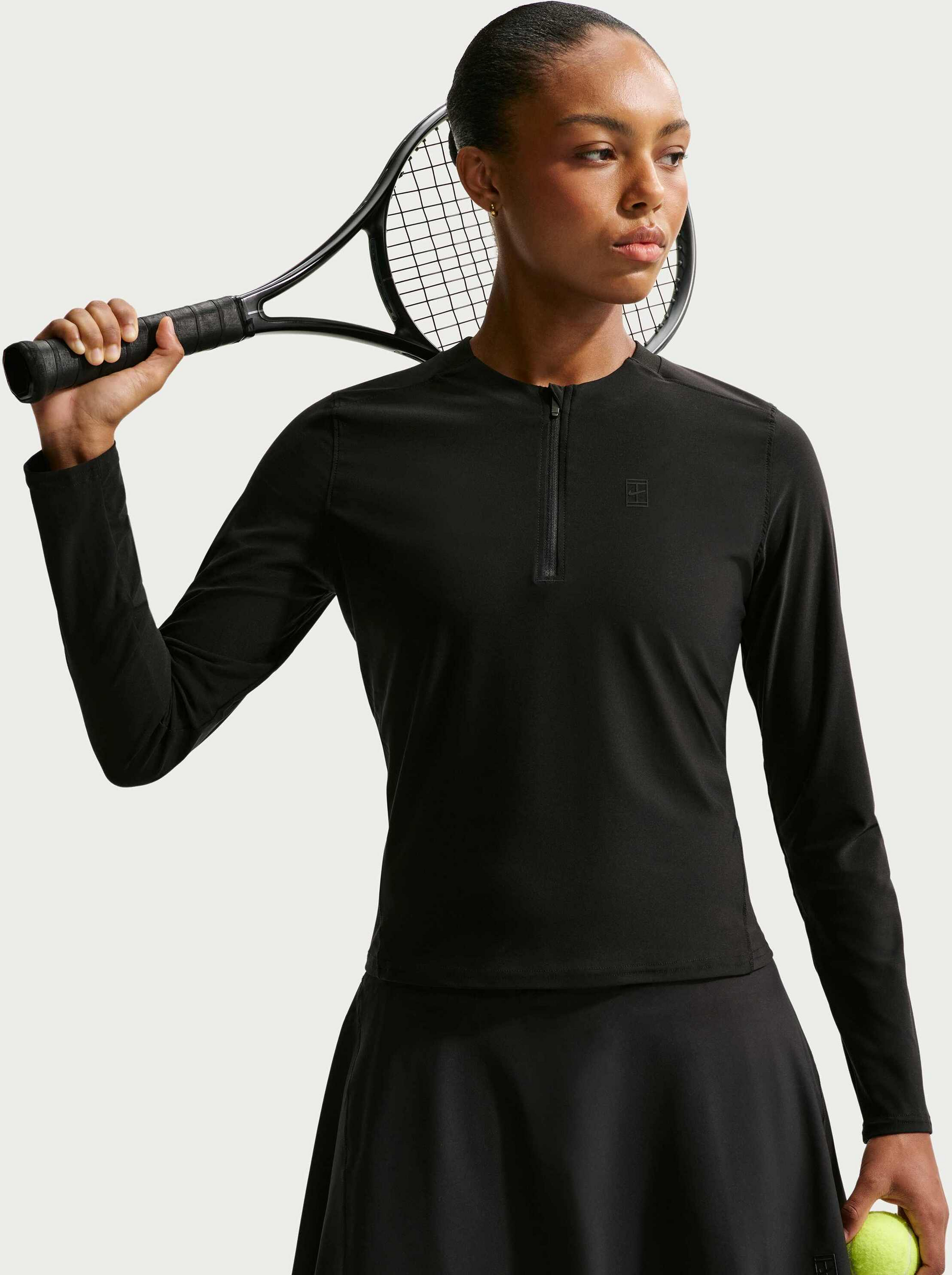 NIKE, Women's Dri-fit-mid Layer Tennis Top Nikecourt Advantage