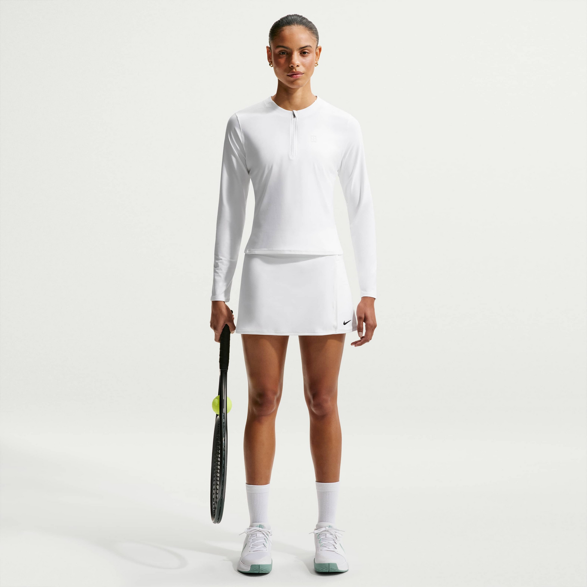 NIKE, Women's Dri-fit-mid Layer Tennis Top Nikecourt Advantage
