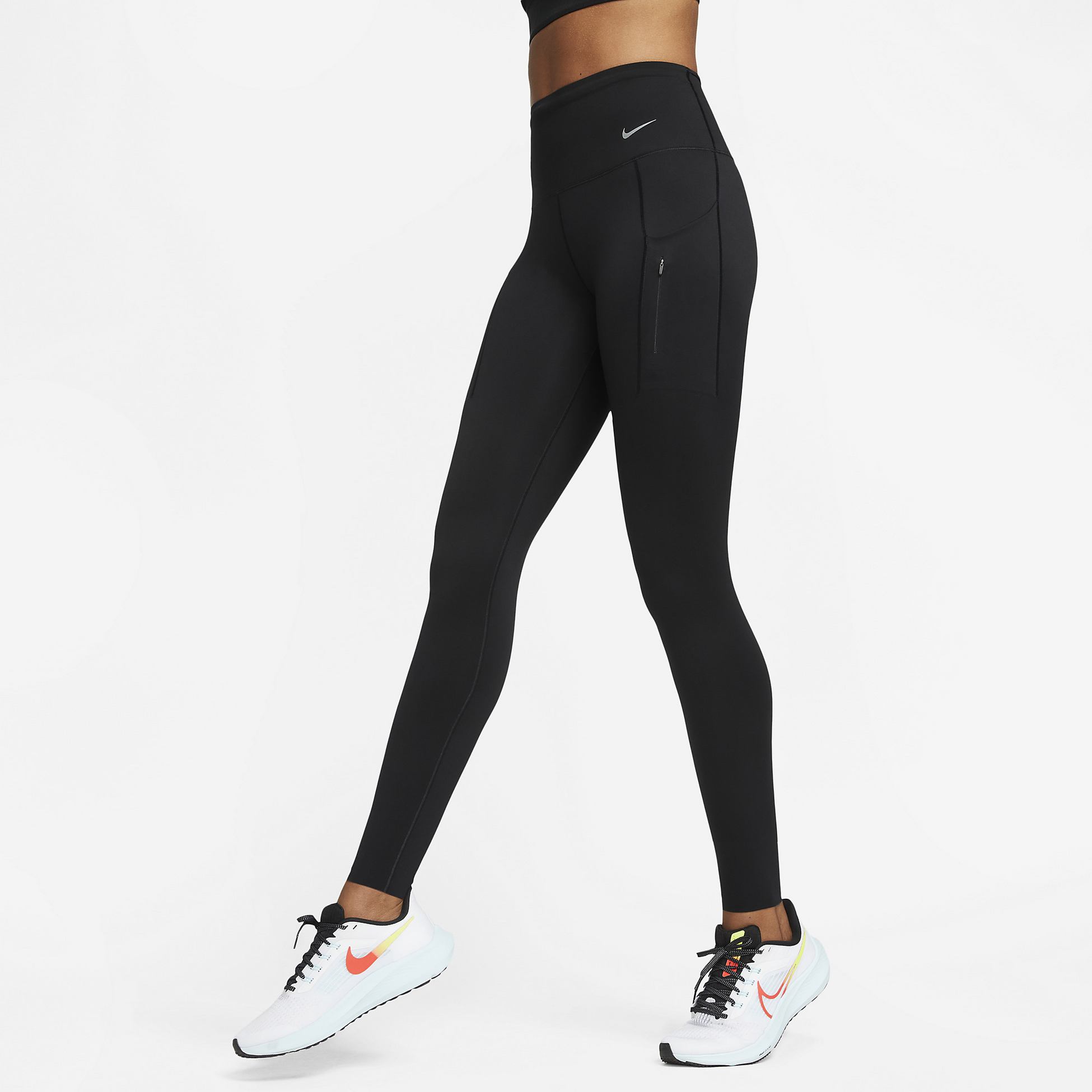 NIKE, Women's Firm-support High-waisted Full-length Leggings With Pockets Go