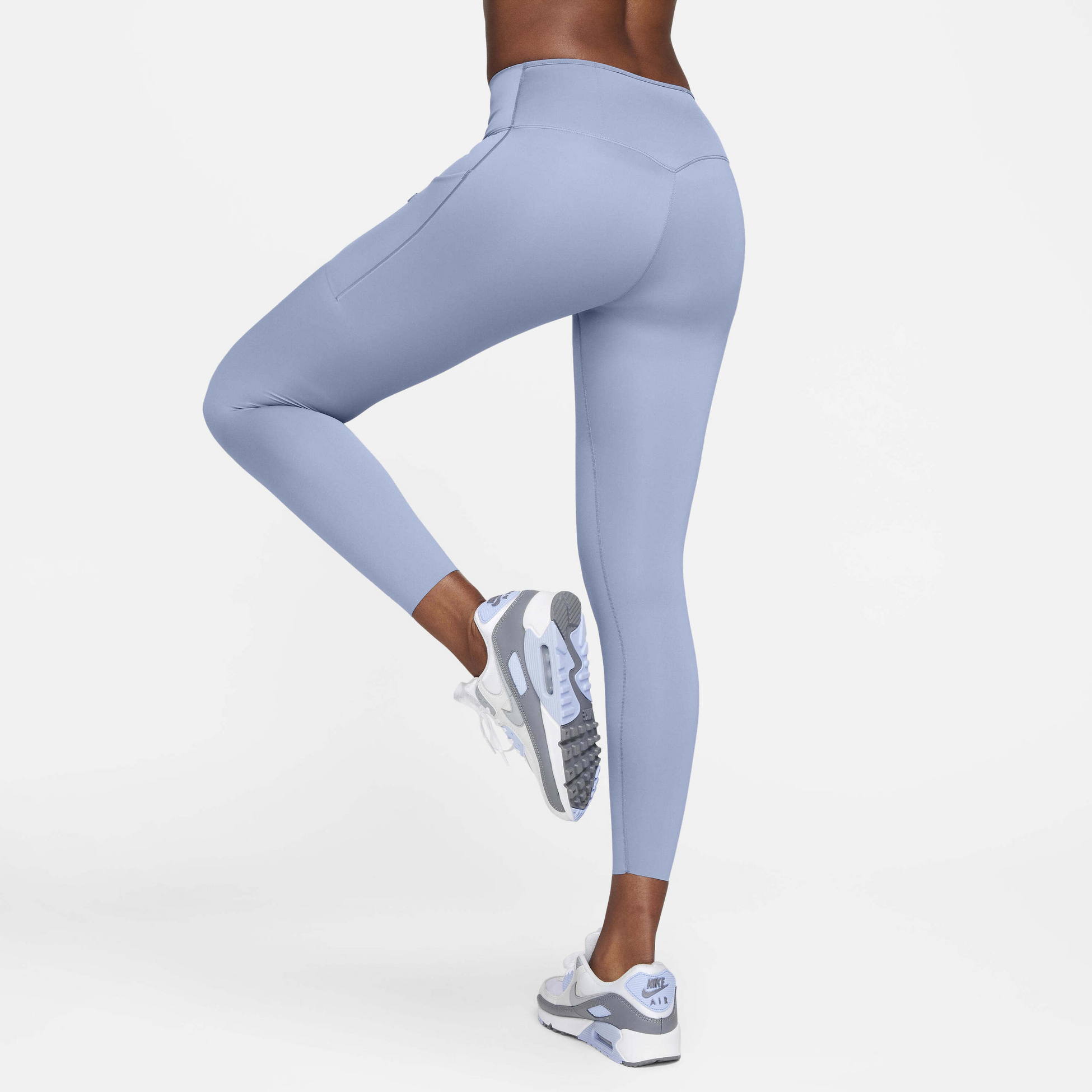 NIKE, Women's Firm-support Mid-rise 7/8 Leggings With Pockets Go