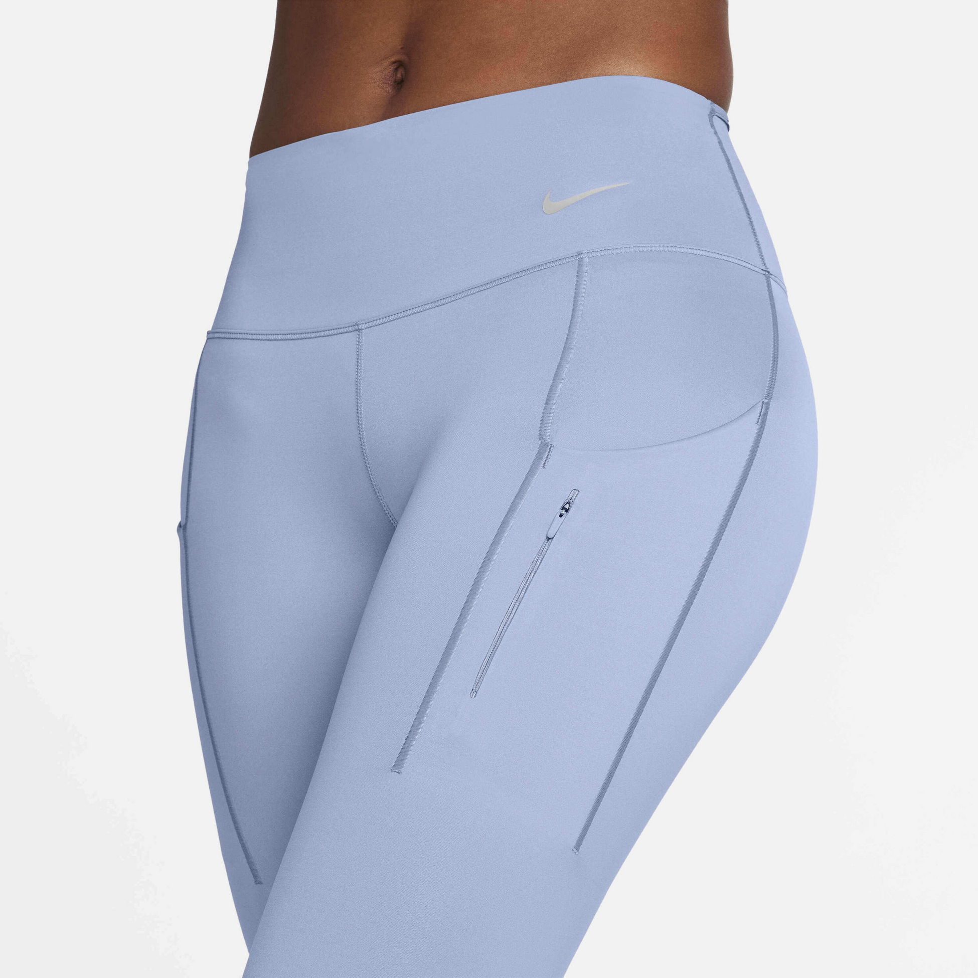 NIKE, Women's Firm-support Mid-rise 7/8 Leggings With Pockets Go