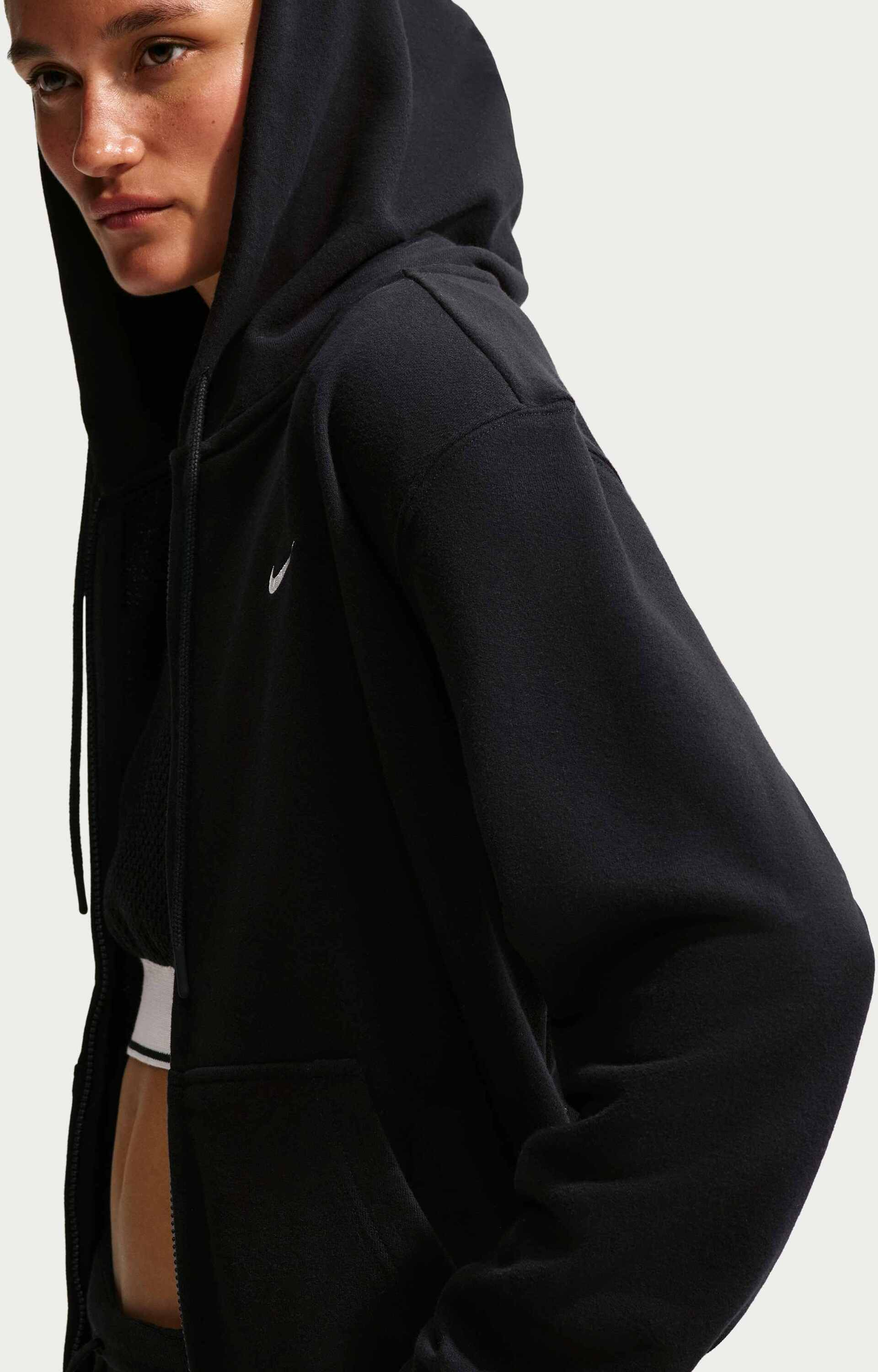 NIKE, Women's Full-zip Hoodie Studio Fleece Lightweight