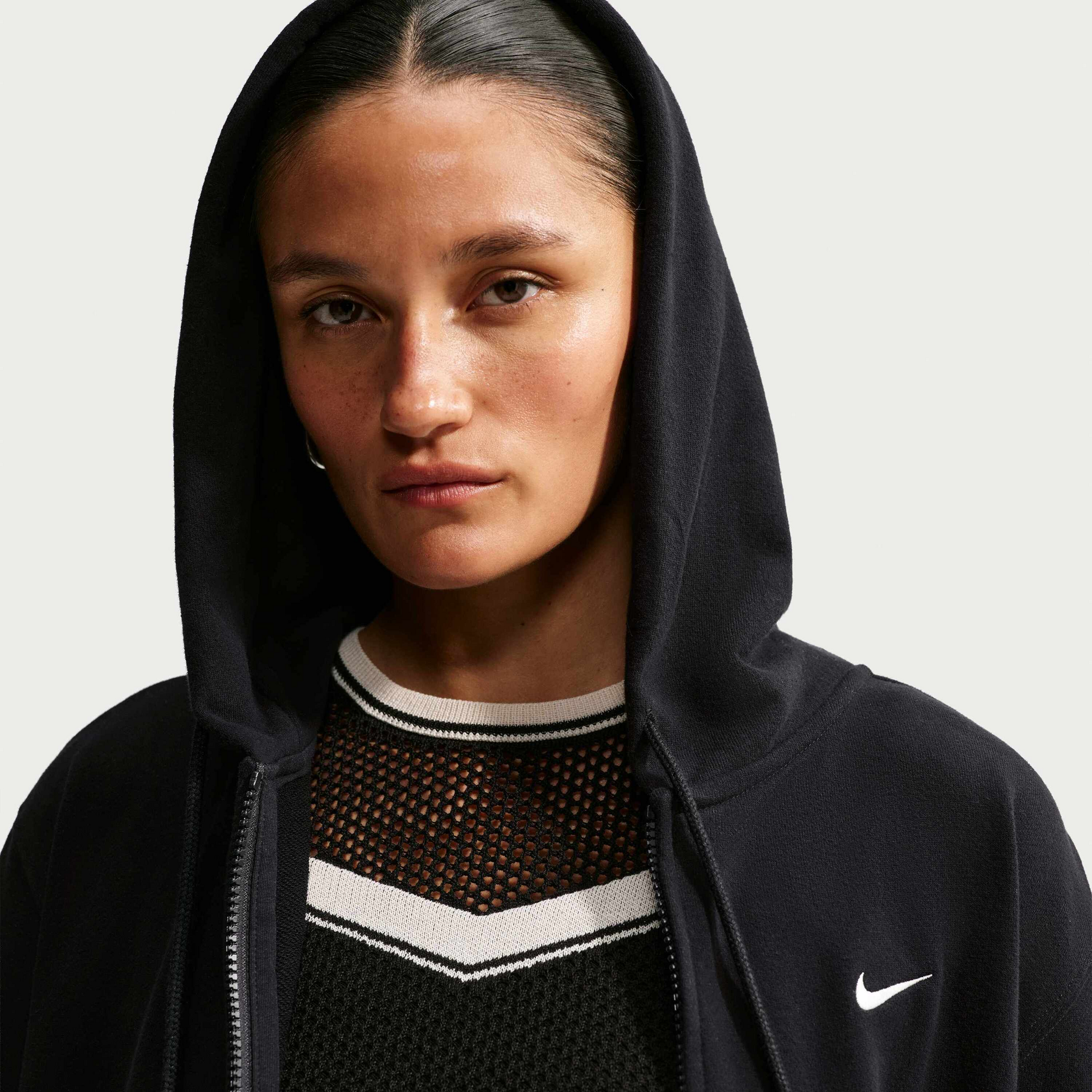 NIKE, Women's Full-zip Hoodie Studio Fleece Lightweight