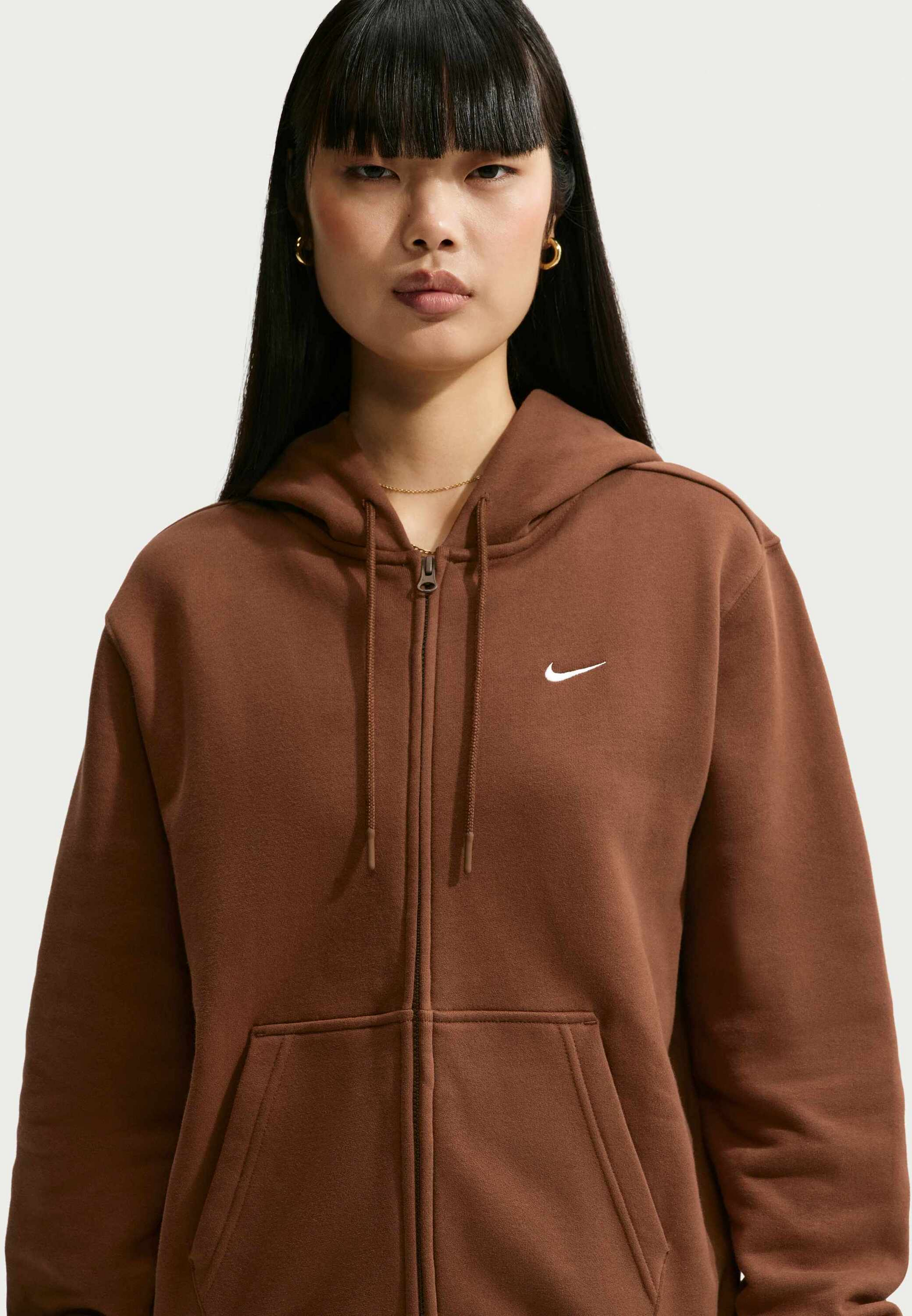 NIKE, Women's Full-zip Hoodie Studio Fleece Medium Weight