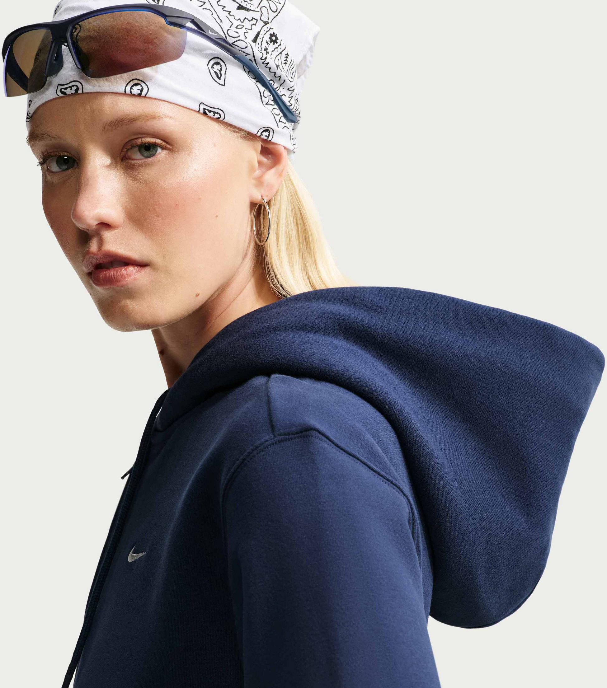 NIKE, Women's Full-zip Hoodie Studio Fleece Medium Weight