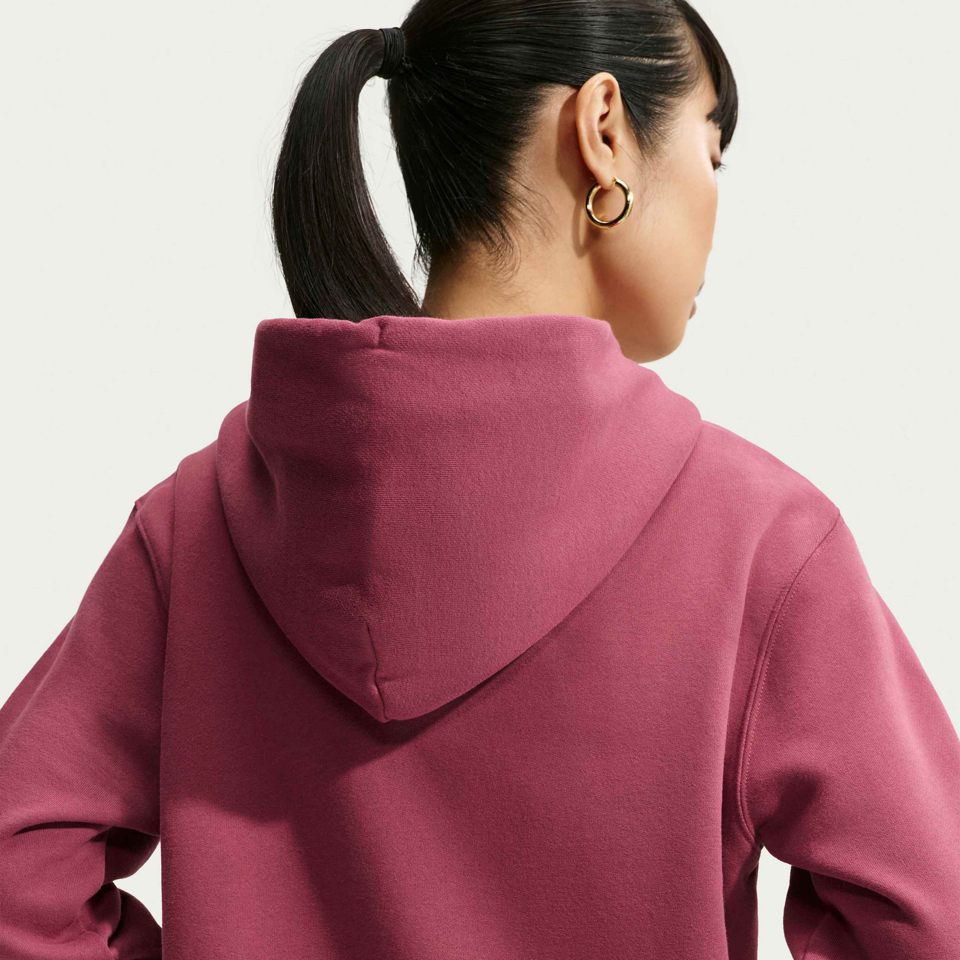NIKE, Women's Full-zip Hoodie Studio Fleece Medium Weight