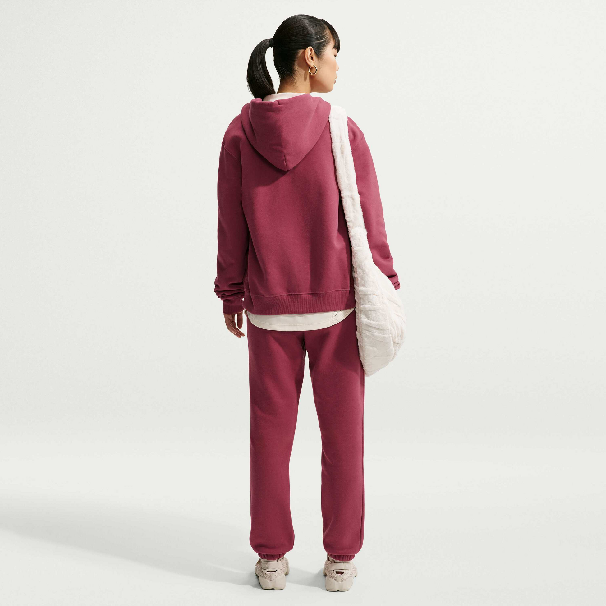 NIKE, Women's Full-zip Hoodie Studio Fleece Medium Weight