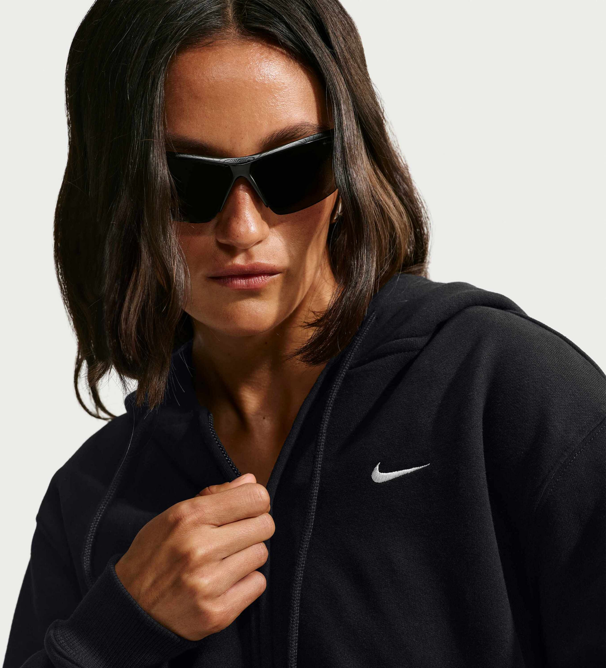 NIKE, Women's Full-zip Hoodie Studio Fleece Medium Weight